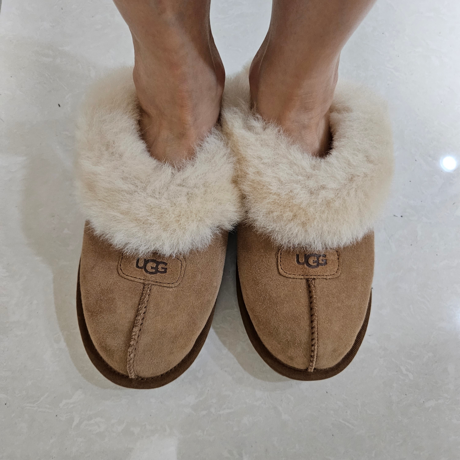 (W) UGG Coquette Slipper Chestnut 착용 스타일