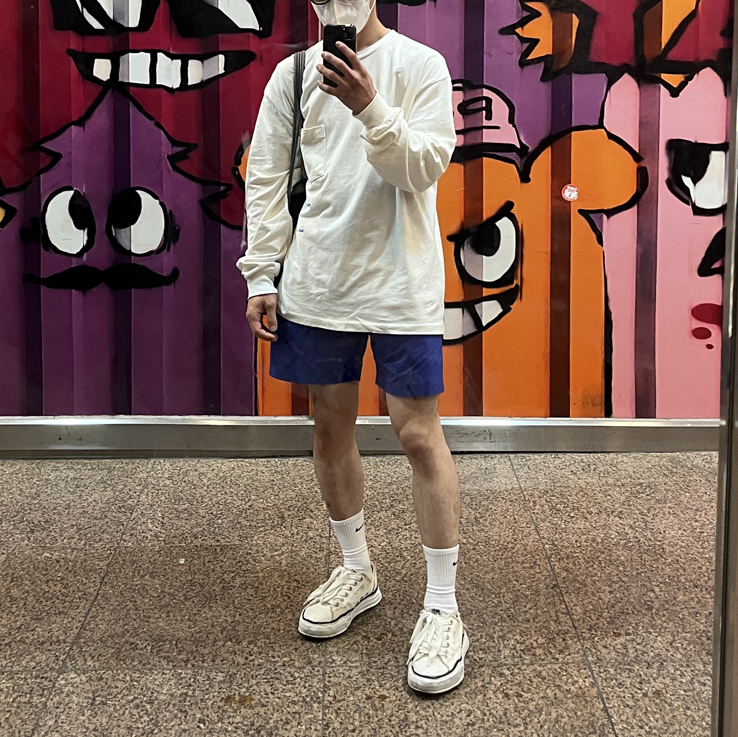 Maison Mihara Yasuhiro Peterson OG Sole Canvas Low Sneakers White 착용 스타일