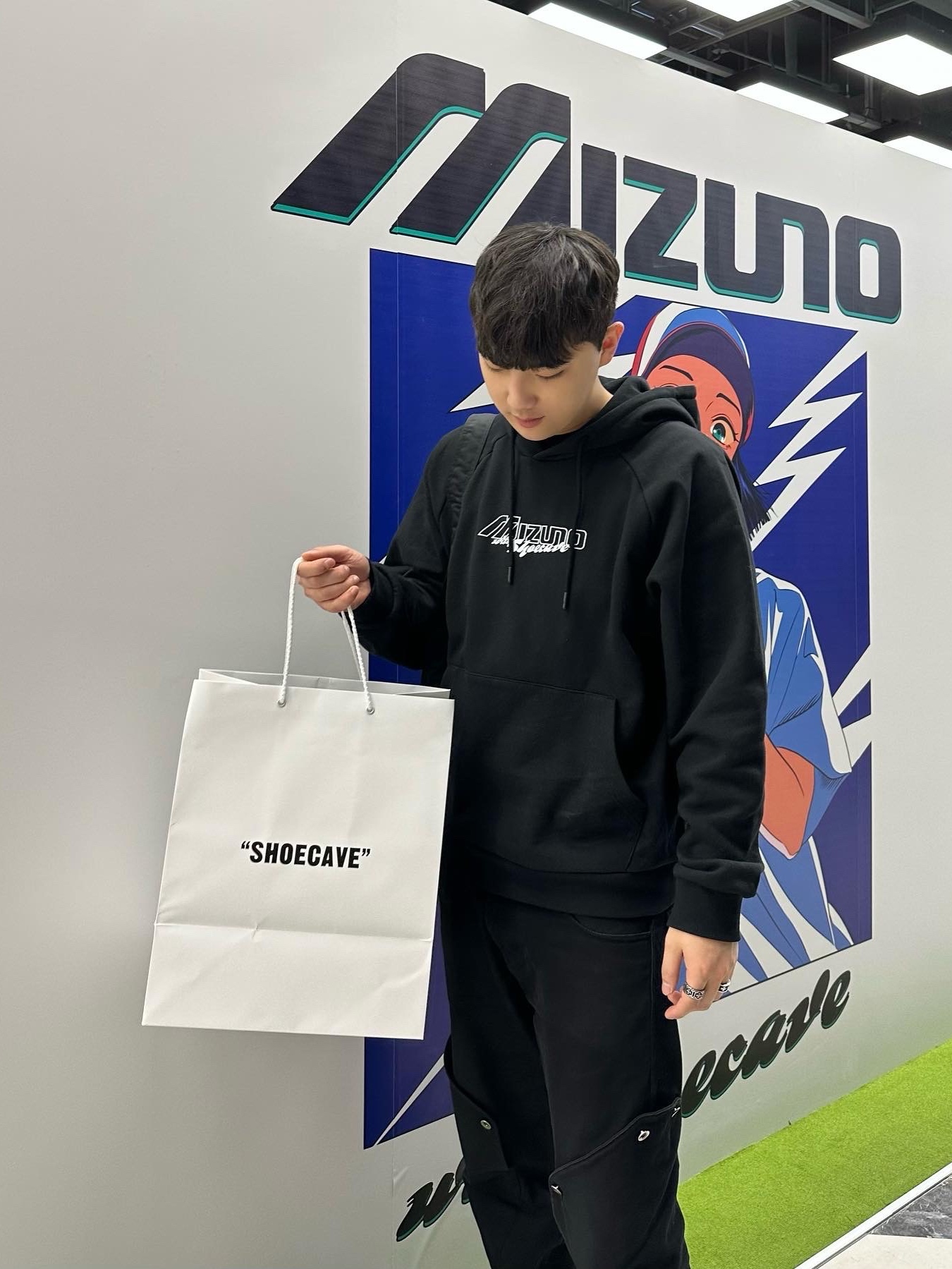 Nike x Sacai VaporWaffle Black White 착용 스타일 - 3