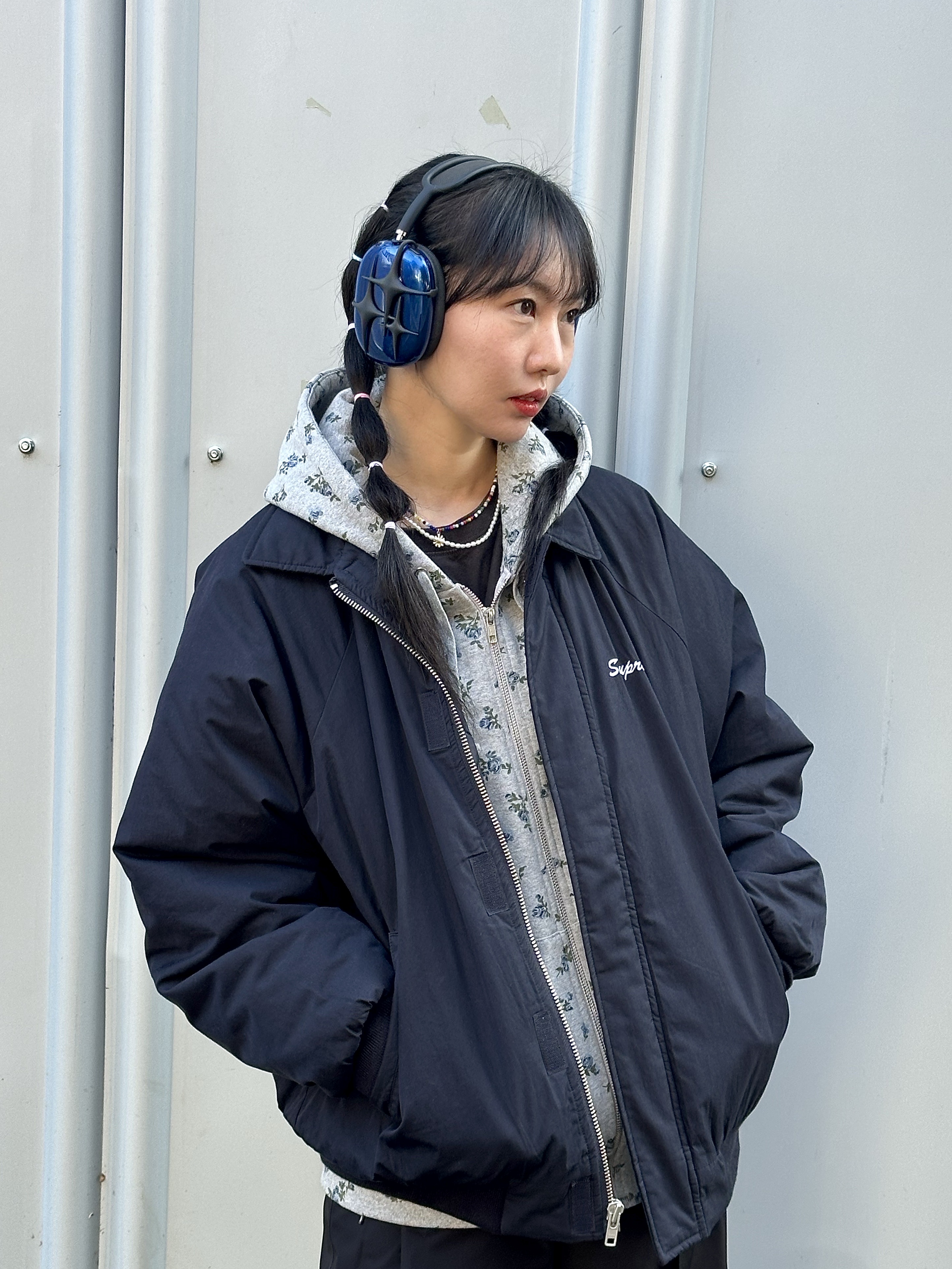 Test Artifact Era Max 002 Black, Supreme Peace Embroidered Work Jacket Navy - 23FW 착용 스타일
