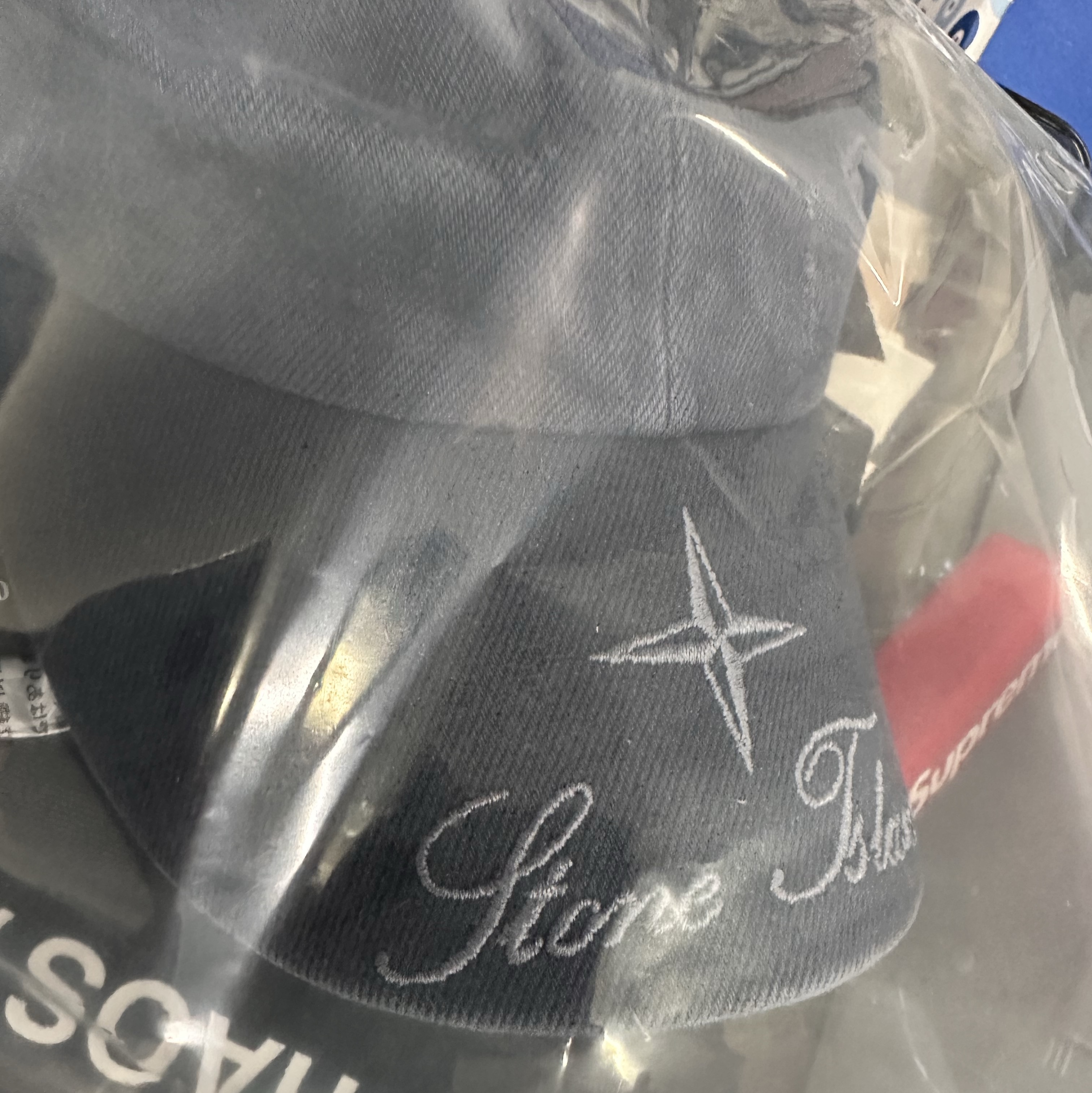 Supreme x Stone Island Reactive Ice Camo Ripstop Camp Cap Black - 22SS 착용 스타일