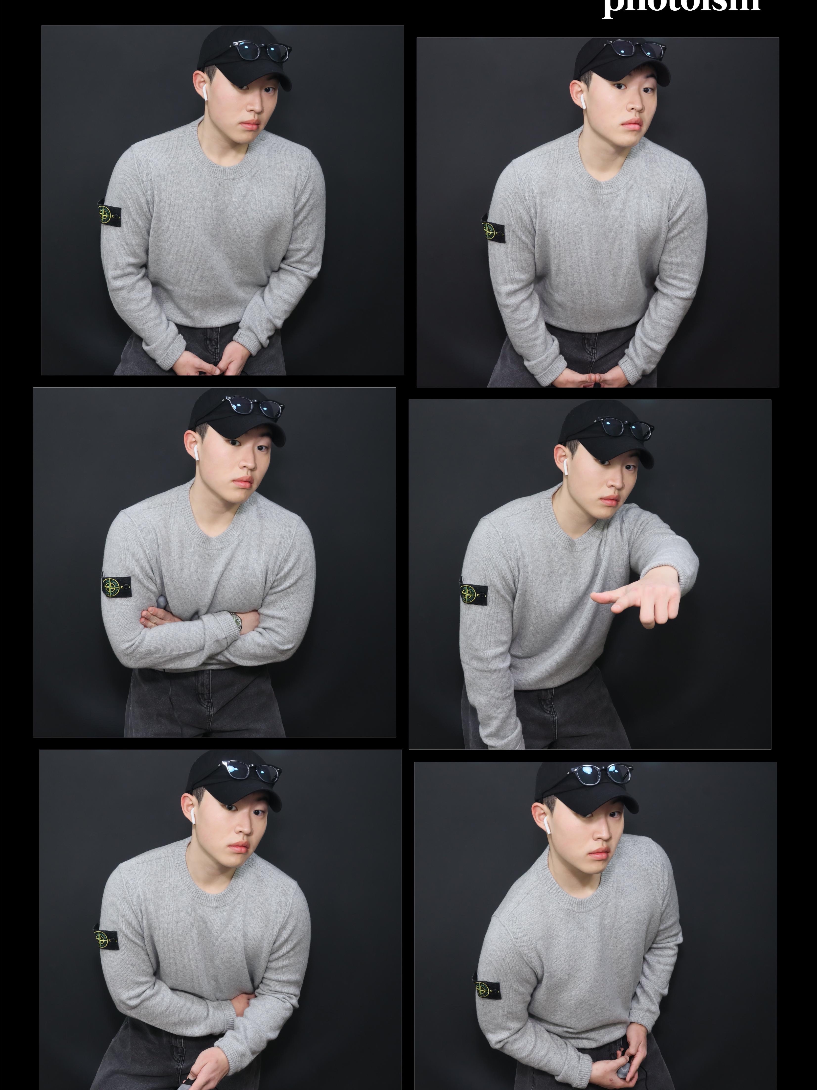 Stone Island 508A3 Lambswool Crewneck Knit Powder Melange - 23FW 착용 스타일