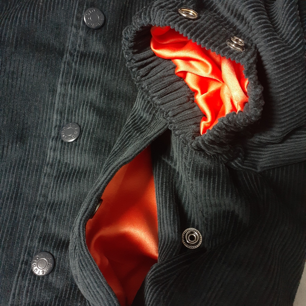 IAB Studio Corduroy Jacket Midnight Blue 착용 스타일 - 3