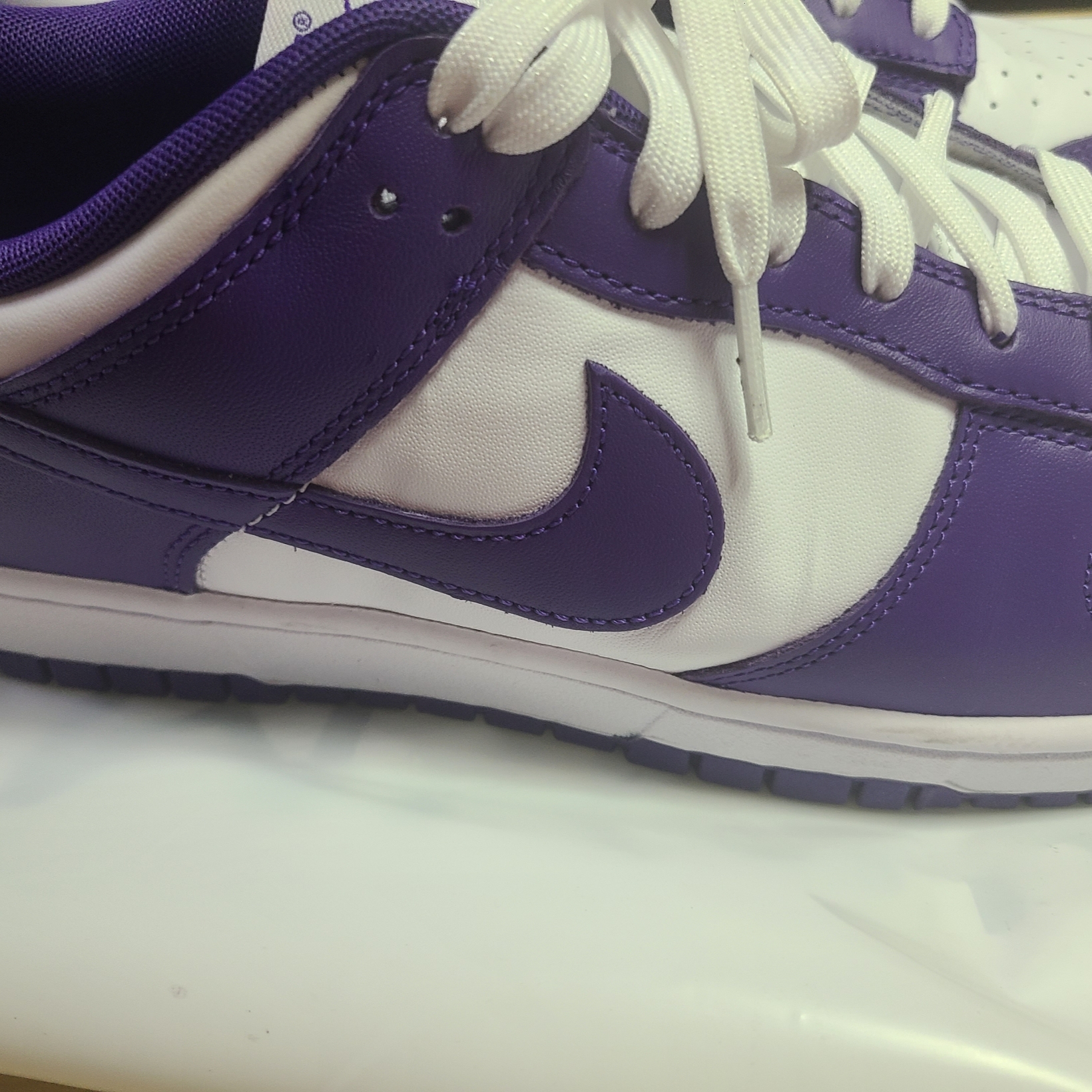 Nike Dunk Low Retro Championship Court Purple 착용 스타일