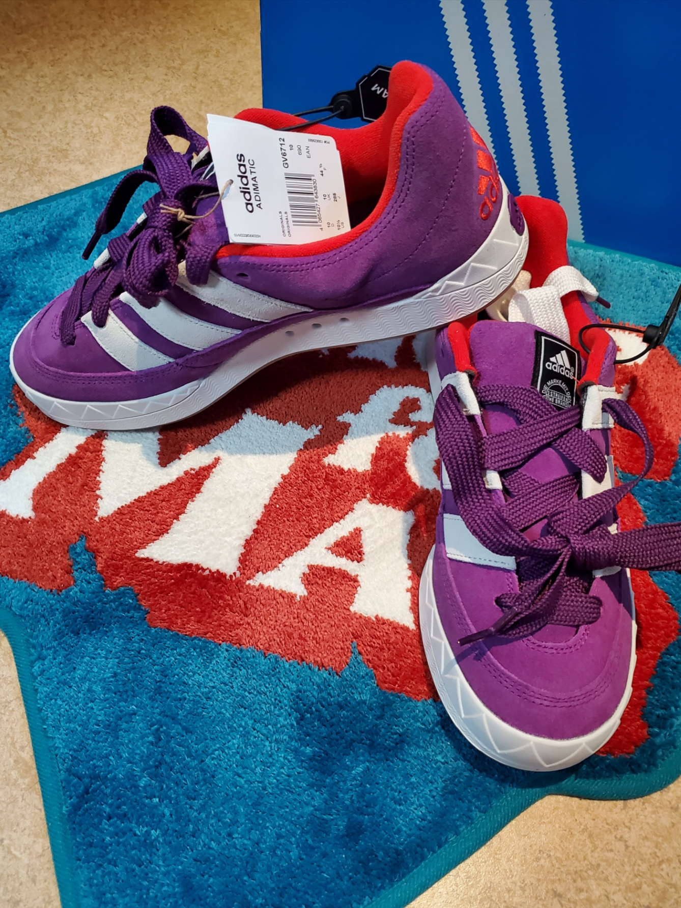 Adidas x Atmos Adimatic Glory Purple 착용 스타일