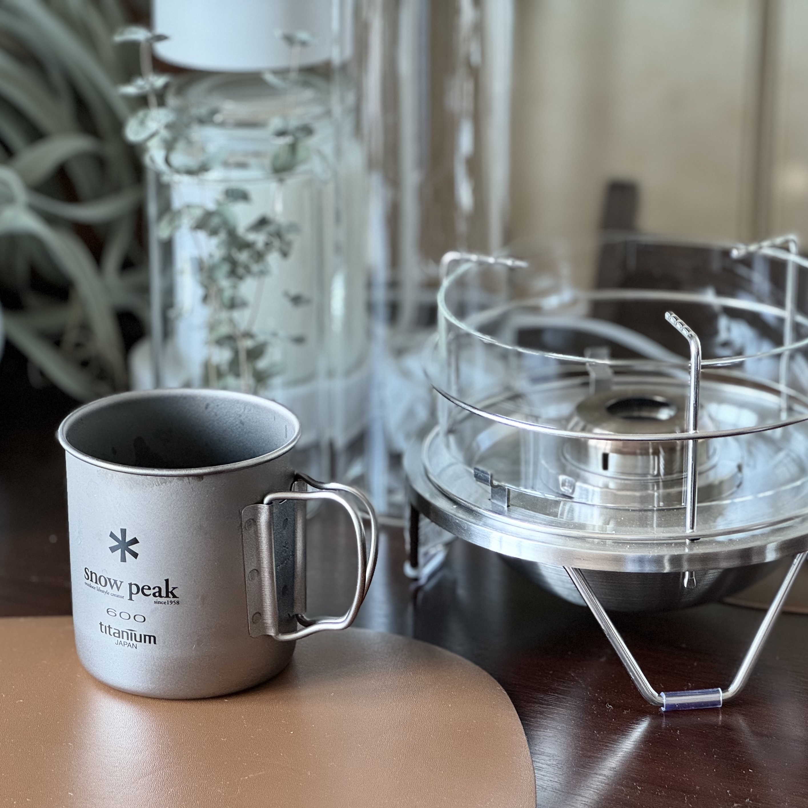 Snow Peak Titanium Single Mug 600(R), Snow Peak Kaen Stove Sakan (Korean Ver.) 착용 스타일