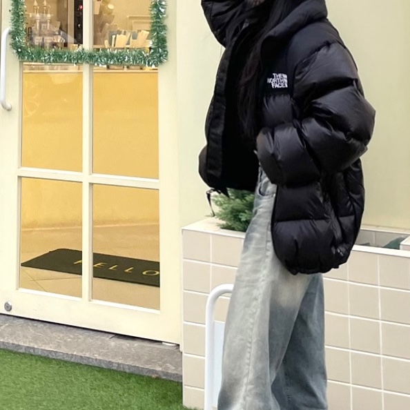 The North Face 1996 Eco Nuptse Jacket Real Black, The North Face 1996 Eco Nuptse Jacket Black 착용 스타일 - 2