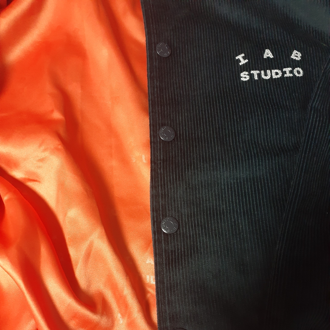 IAB Studio Corduroy Jacket Midnight Blue 착용 스타일 - 1