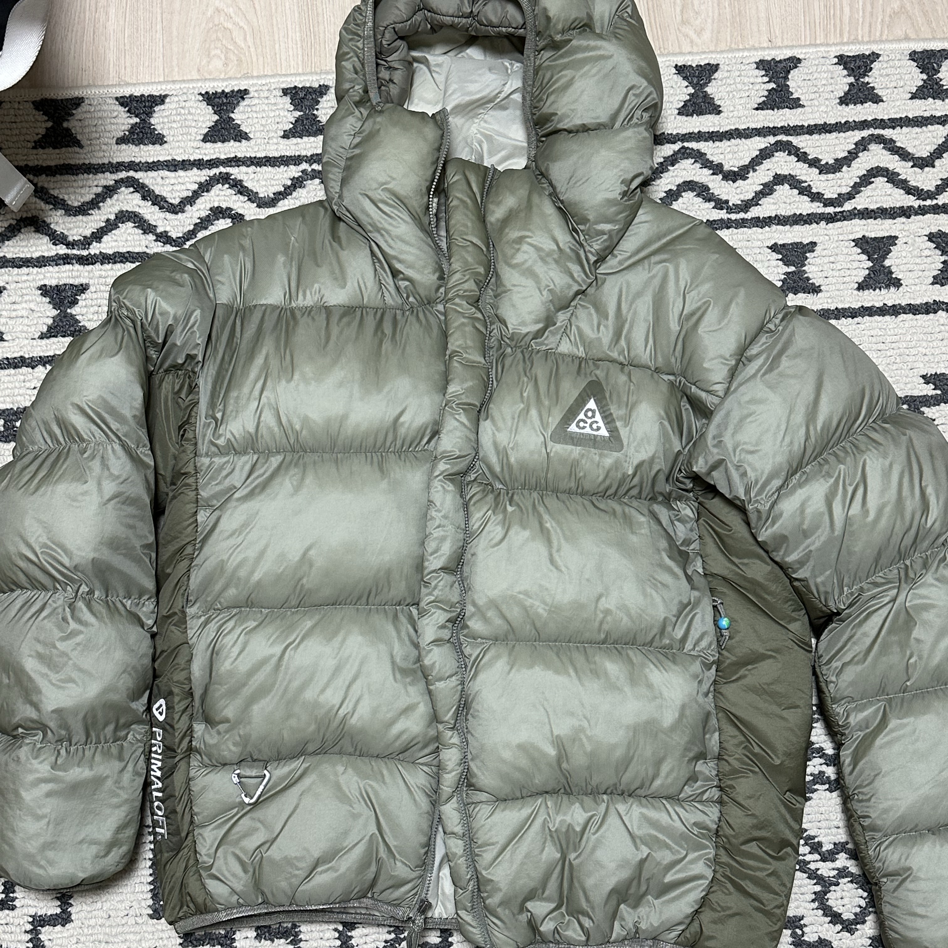Nike ACG Therma-Fit ADV Lunar Lake Puffer Jacket Light Army - Asia 착용 스타일 - 4
