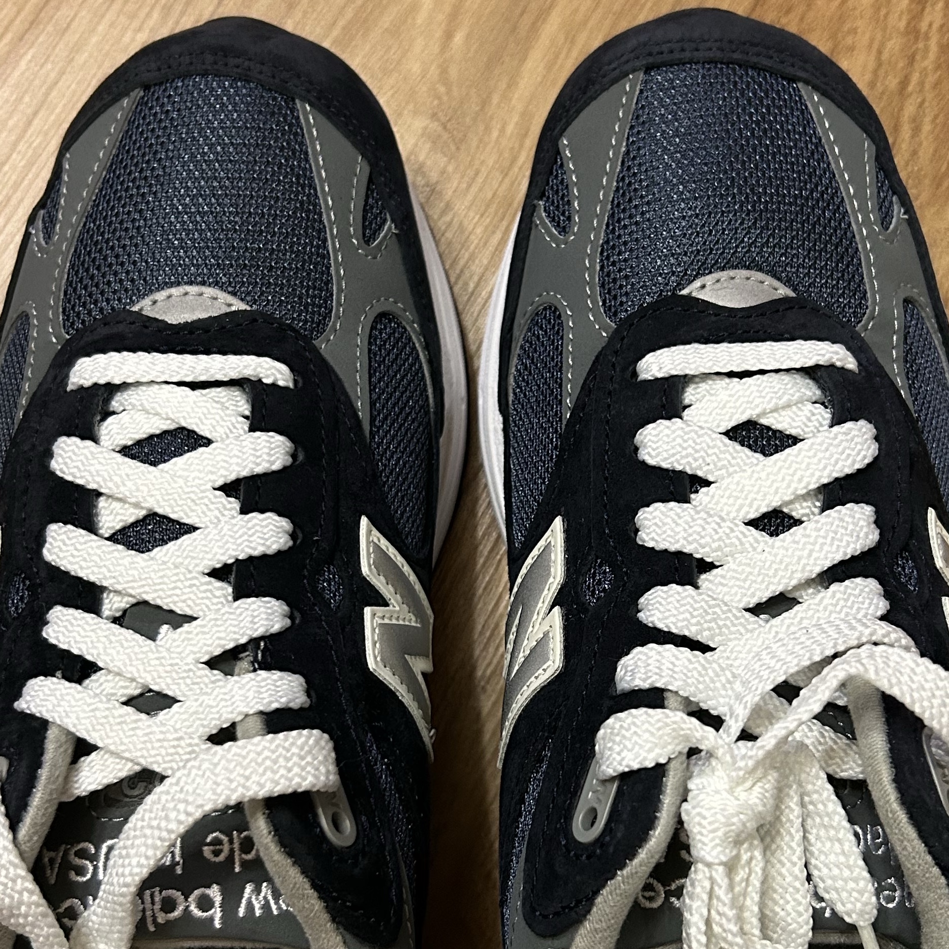 New Balance 993 Made in USA Navy - 4E Extra Wide 착용 스타일