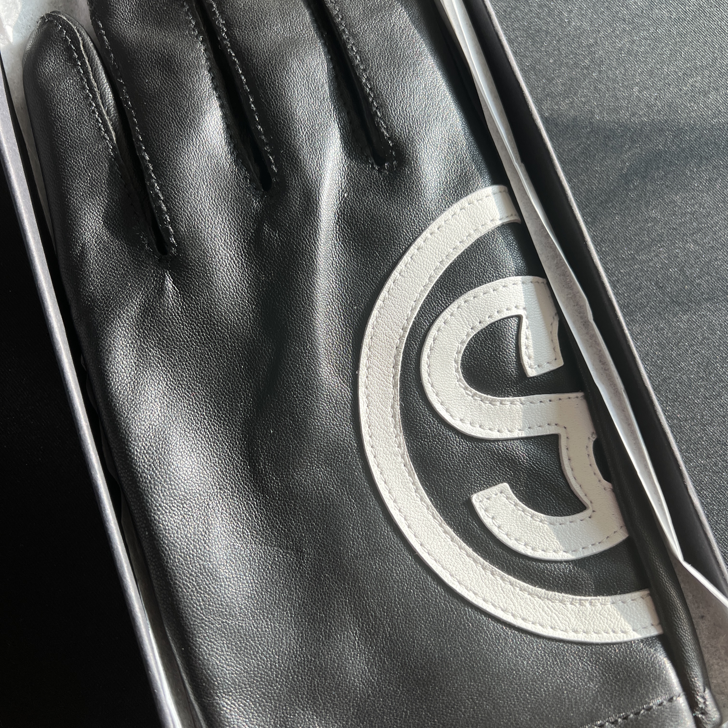Stussy SS Link Leather Gloves Black 착용 스타일