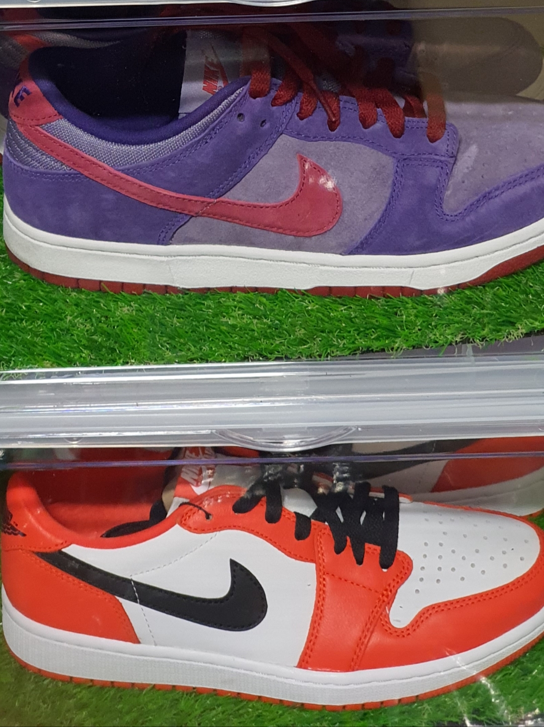 Nike Dunk Low SP Plum 2020, Jordan 1 Low OG Starfish 착용 스타일