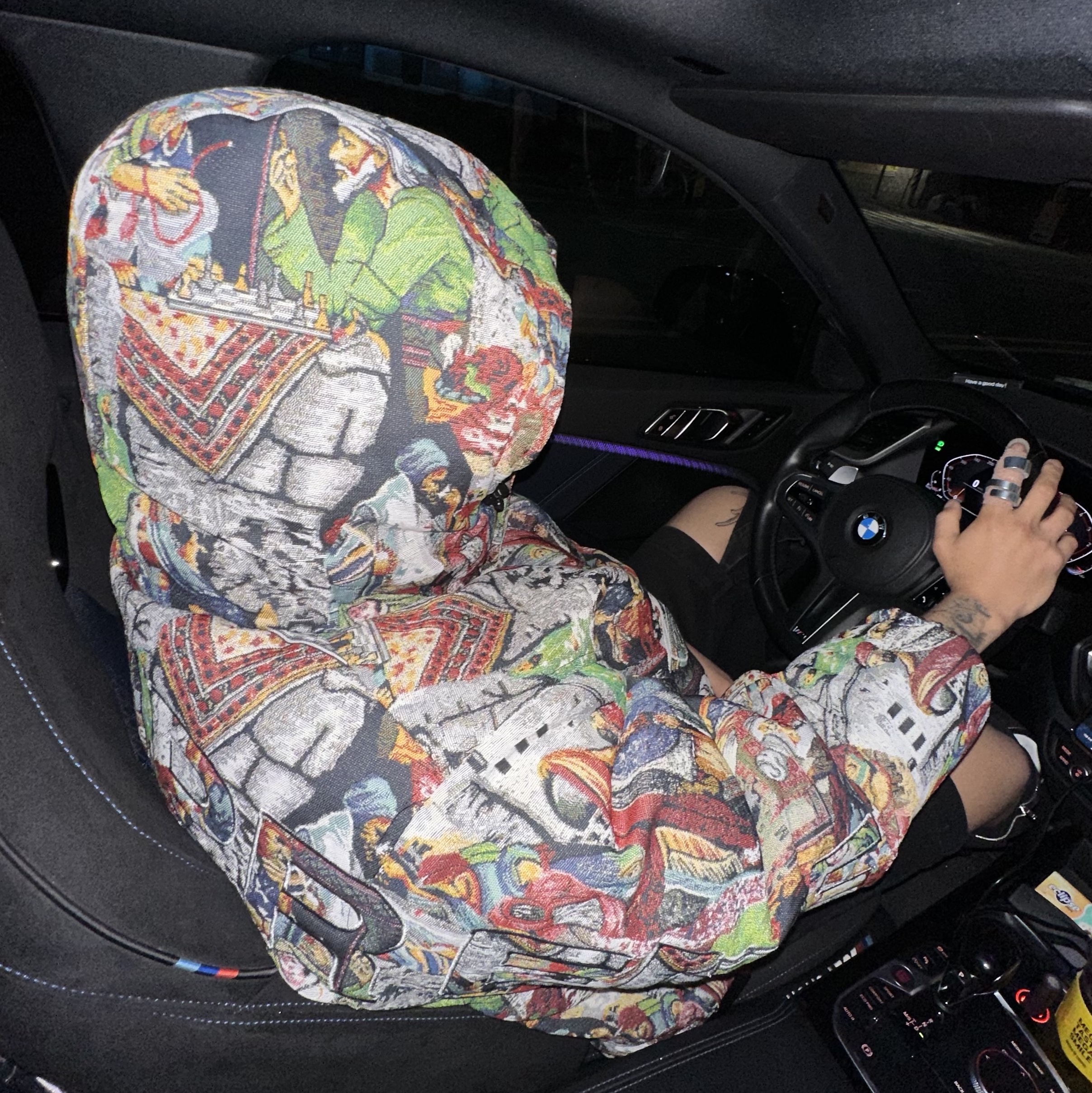Supreme x Bless Tapestry Down Puffer Jacket Multicolor - 23FW, Nike x Comme des Garcons Homme Plus Air Max Sunder SP White Black 착용 스타일 - 3