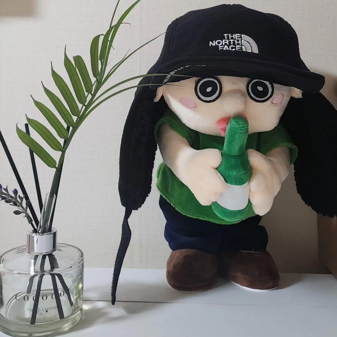 Bbangbbang Dancing Plush, The North Face Fleece Earmuff Cap EX Black 착용 스타일