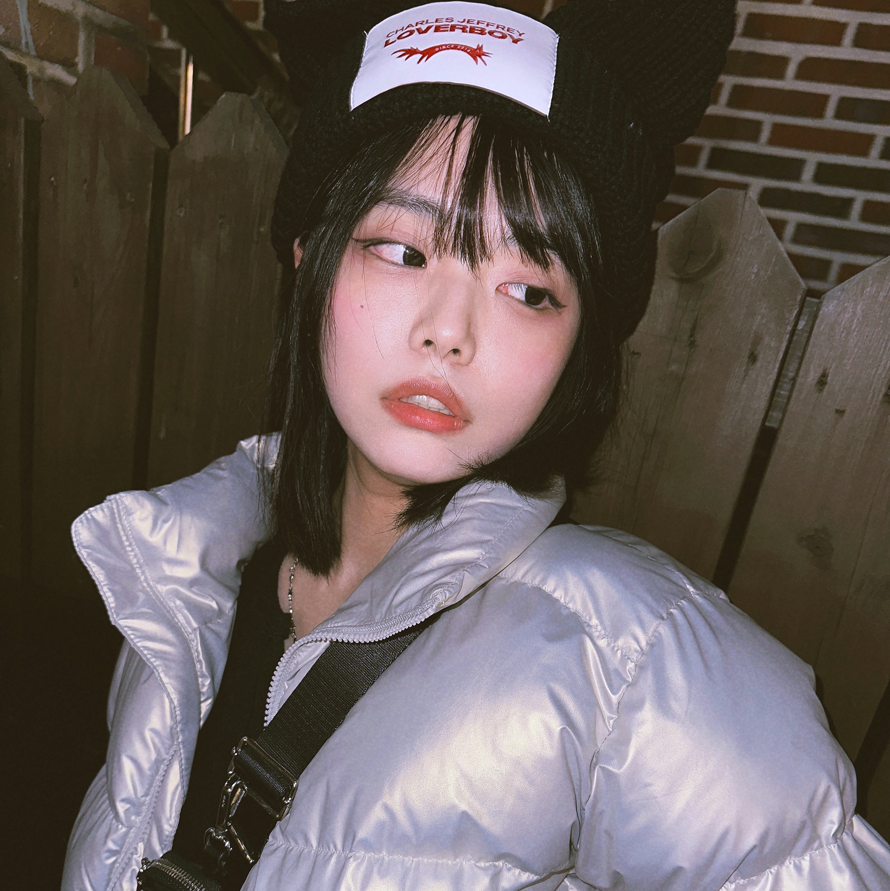 Charles Jeffrey Loverboy Chunky Ears Beanie Black 착용 스타일 - 2