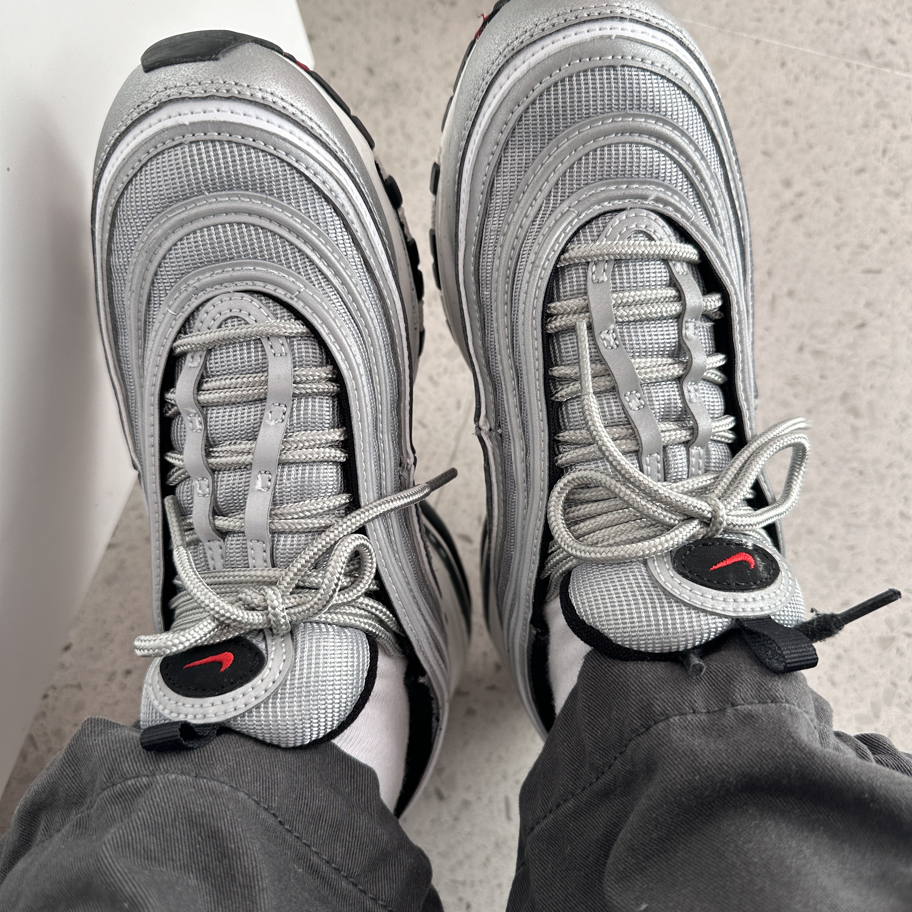 (W) Nike Air Max 97 OG Silver Bullet 2022 착용 스타일