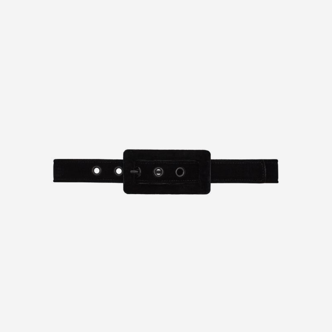 (W) Saint Laurent Rectangular Buckle Belt In Velvet Black 상세 이미지 1