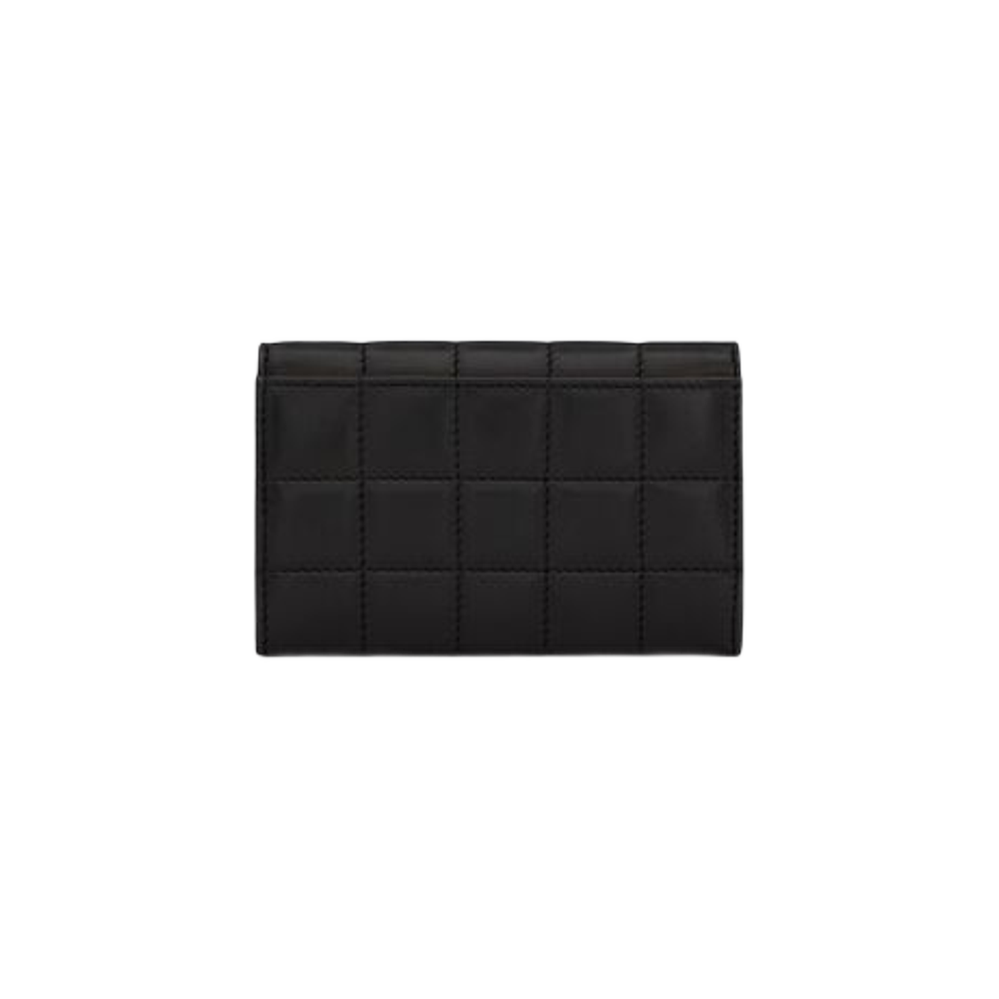 Saint Laurent Cassandre Matelasse Carre Compact Card Case In Lambskin Black 상세 이미지 2