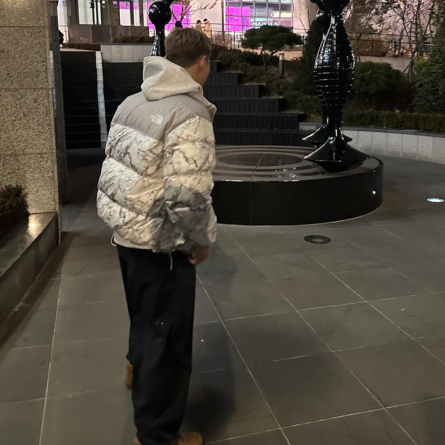 The North Face White Label Novelty Nuptse Down Jacket P White, Nike Air Force 1 '07 WB Flax 착용 스타일 - 1