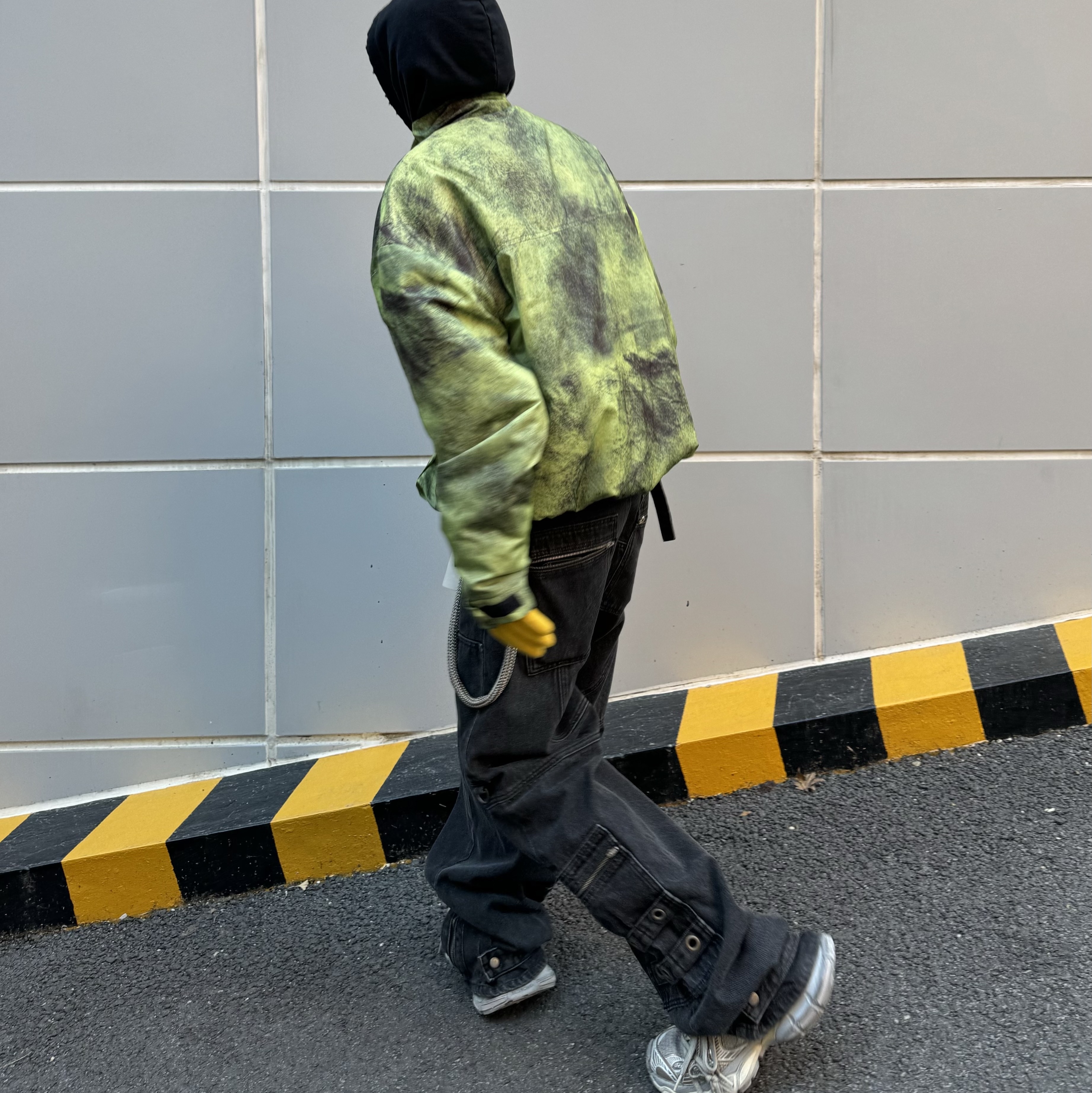 Project G/R Flight Denim Pants Black, Balenciaga 3XL Sneakers Light Beige 착용 스타일 - 3
