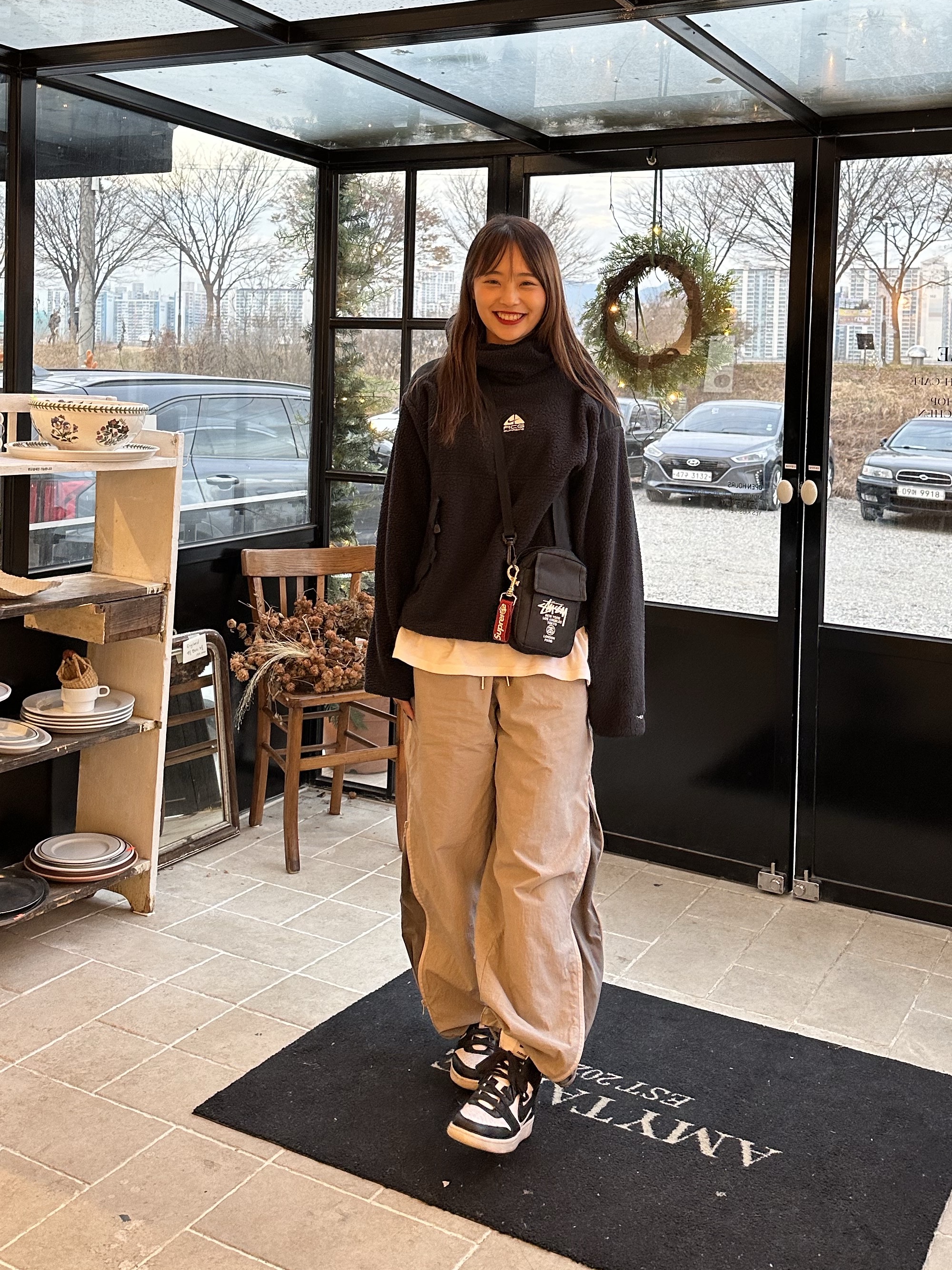 Nike x Ambush Dunk High Black, Supreme x Nike ACG Fleece Pullover Black - 22FW 착용 스타일 - 4