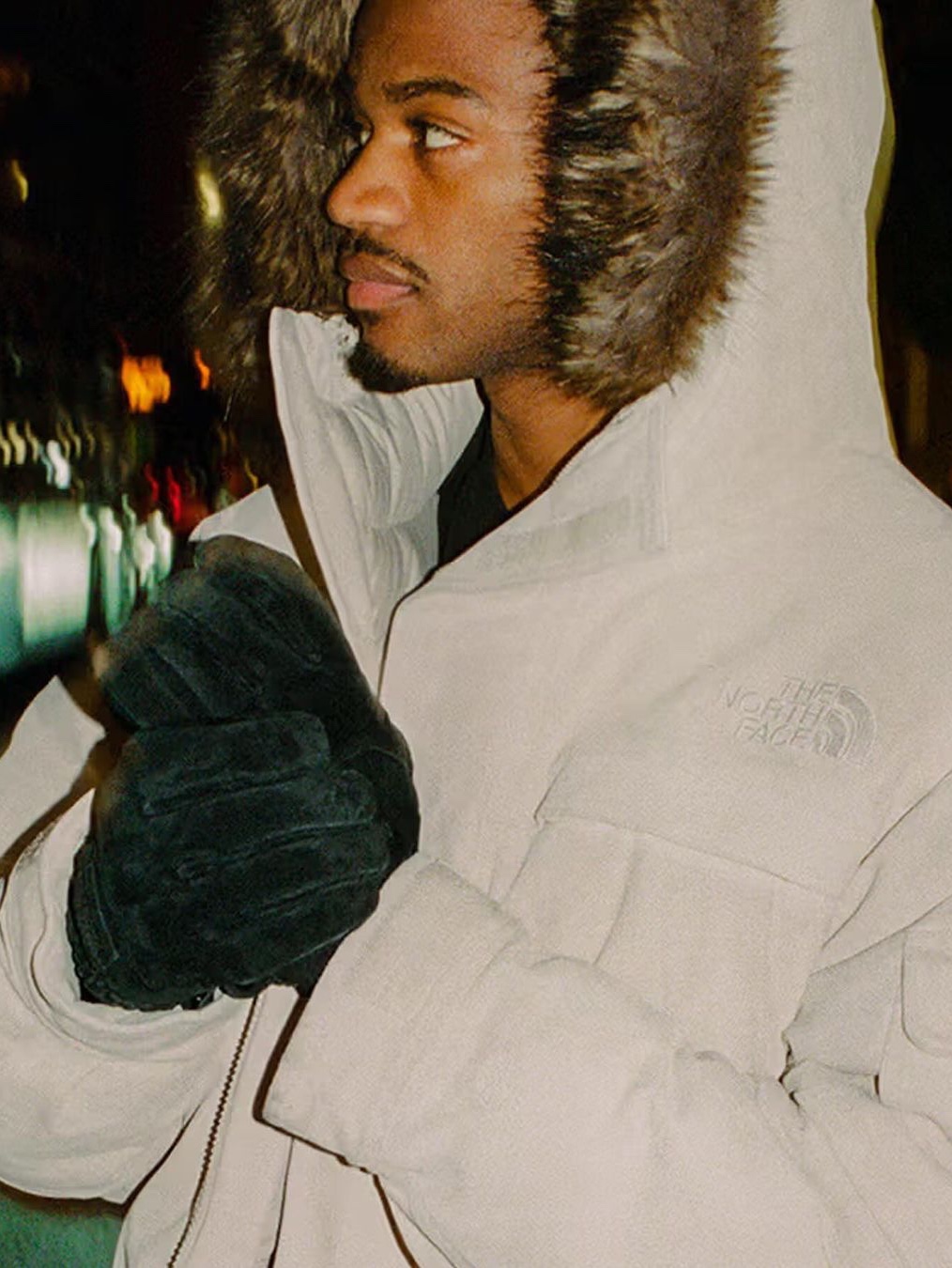 Supreme x The North Face Suede Nuptse Jacket Blue - 23FW, Supreme x The North Face Suede Mountain Pant Blue - 23FW 착용 스타일 - 6
