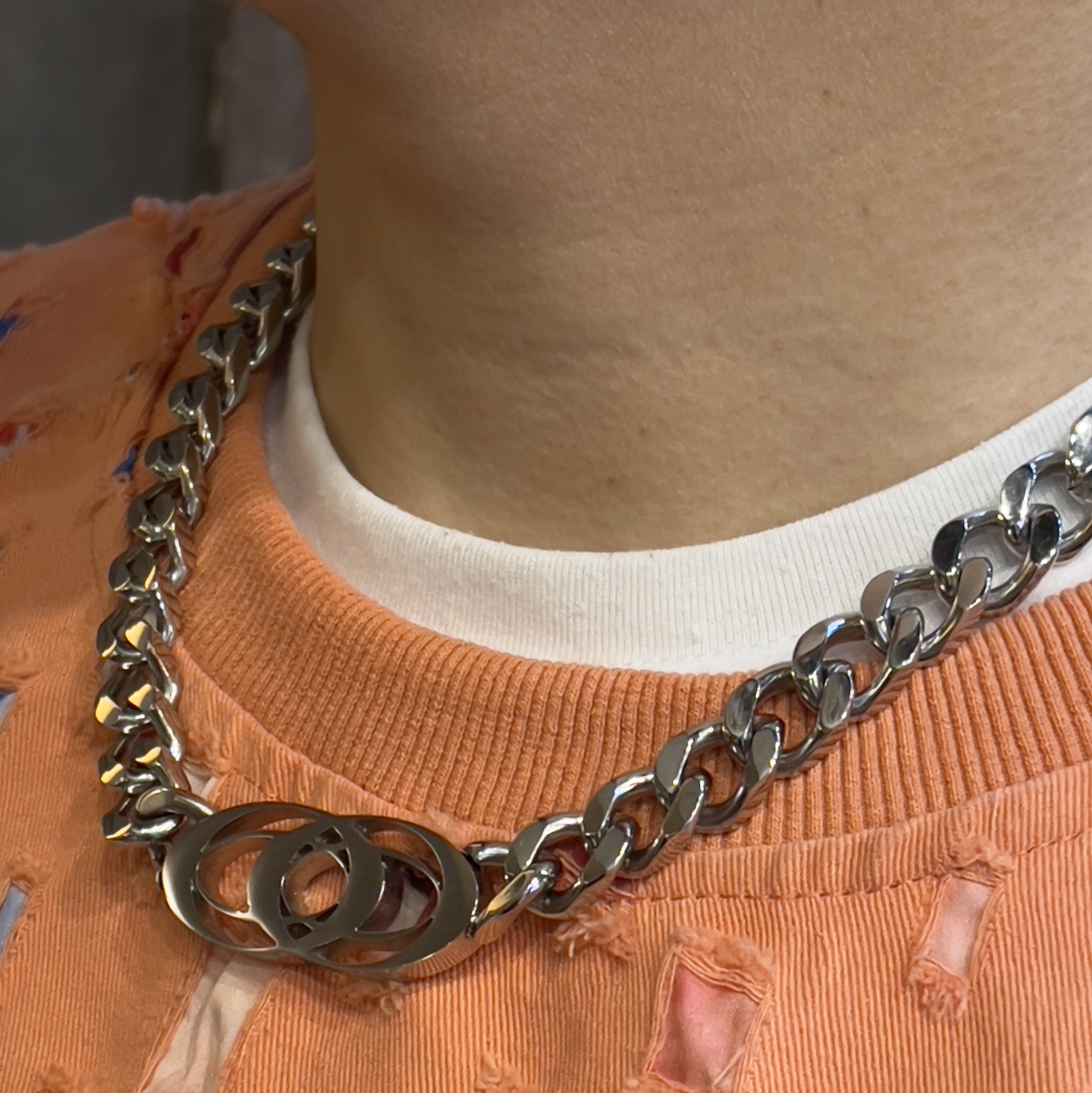 Civision by CSC Iconic Necklace Silver 착용 스타일
