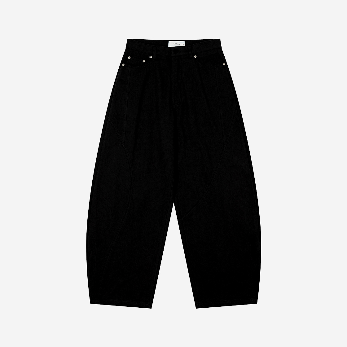 [KREAM 단독] 웨이비니스 오블리크 커브드 치노 팬츠 레이븐 블랙([KREAM 단독] Waviness Oblique Curved Chino Pants Raven Black)