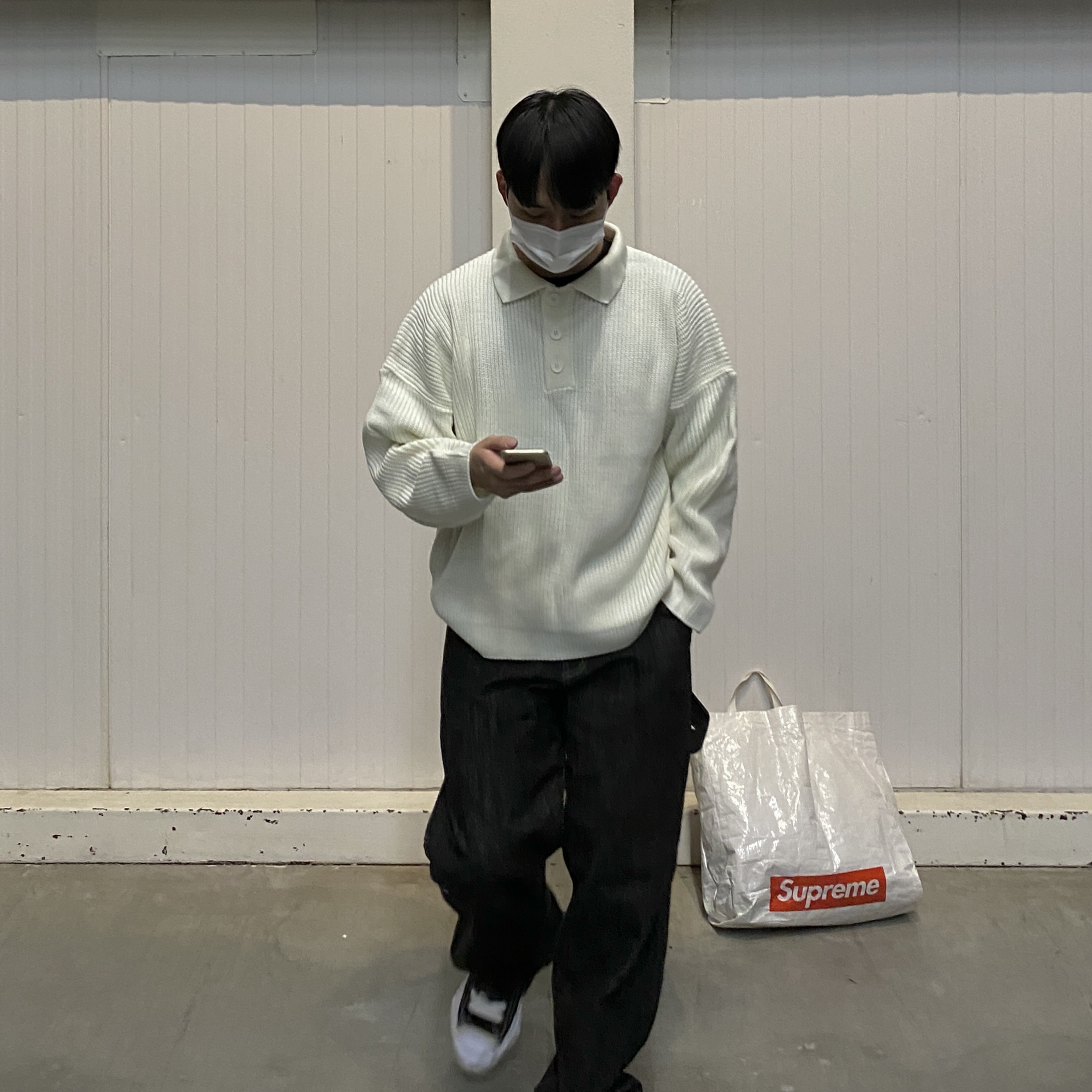 Maison Mihara Yasuhiro Hank OG Sole Canvas Low-top Sneakers Black, Maison Mihara Yasuhiro Peterson OG Sole Canvas Low Sneakers Black 착용 스타일 - 2