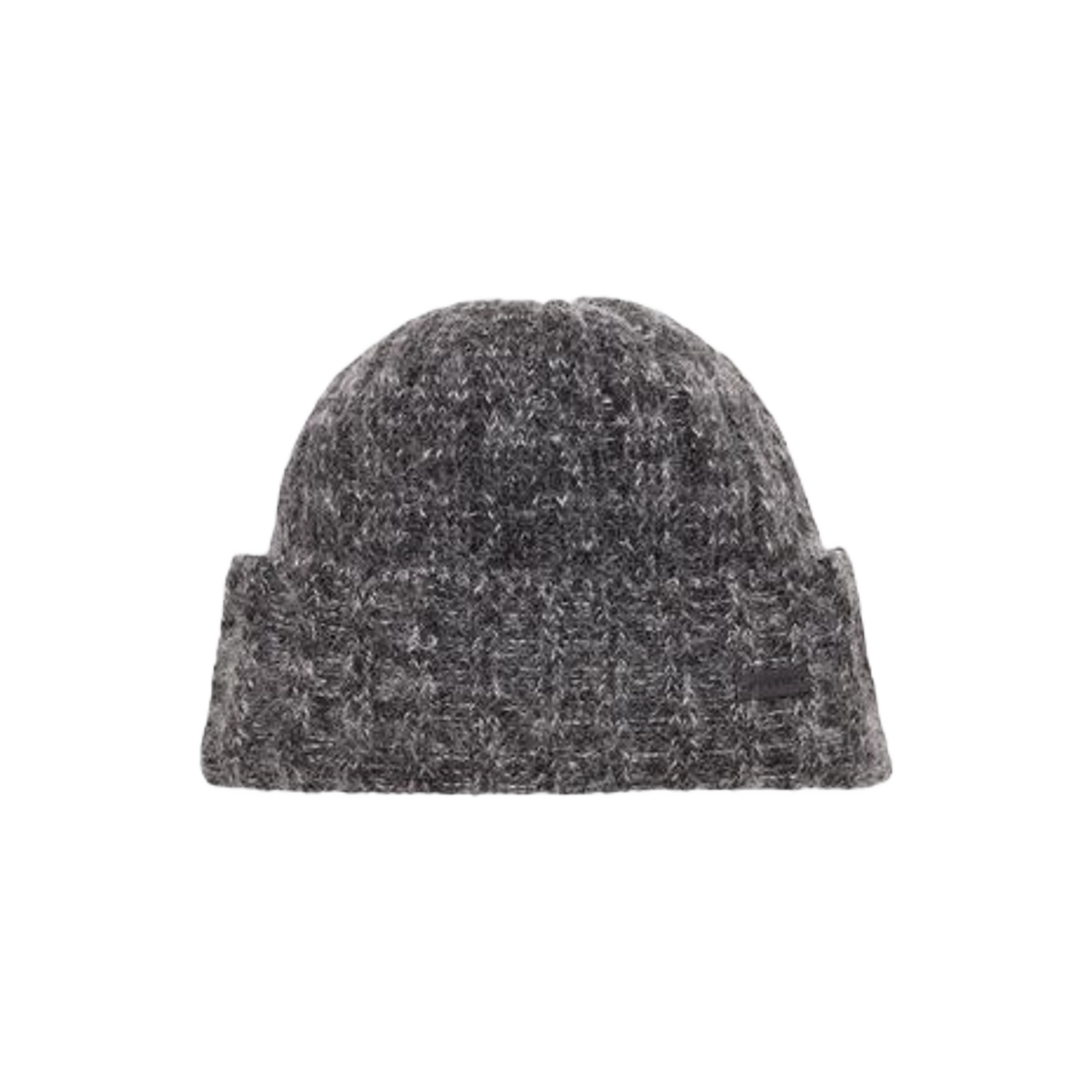 Saint Laurent Cuffed Beanie In Wool And Mohair Anthracite 상세 이미지 1