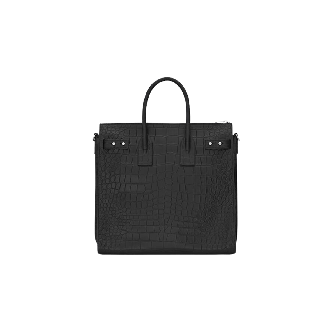 Saint Laurent Sac De Jour North/South Tote In Crocodile-Embossed Leather Black 상세 이미지 2