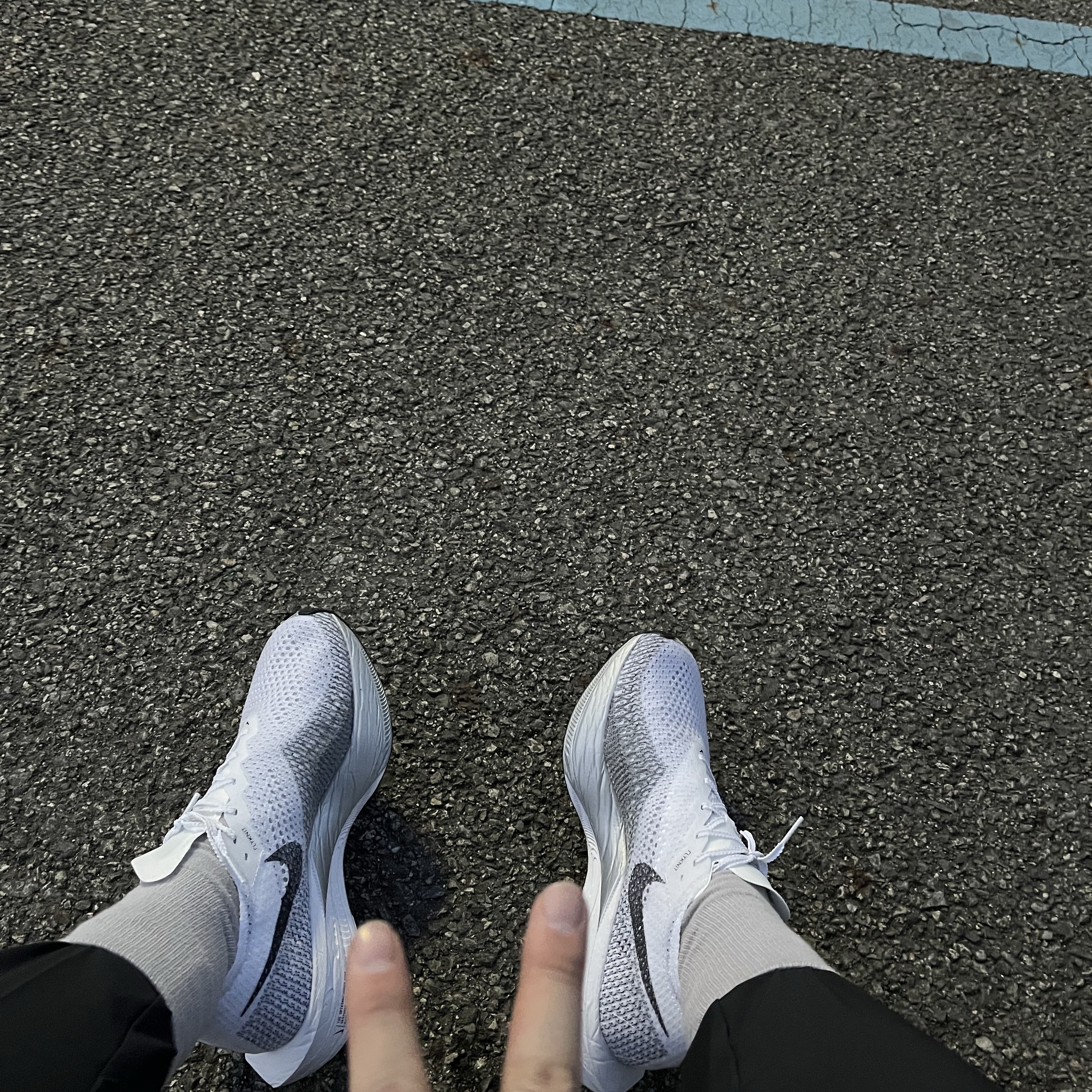 Nike ZoomX Vaporfly Next% 3 White Grey 착용 스타일