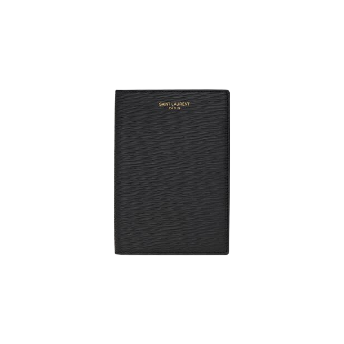 Saint Laurent Saint Laurent Paris Passport Case In Ripple-Embossed Leather Black 상세 이미지 1