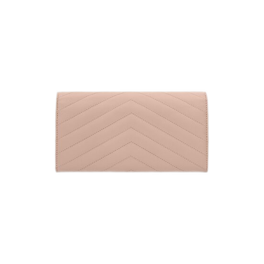 Saint Laurent Cassandre Matelasse Large Flap Wallet In Grain De Poudre Embossed Leather Pale Pink 상세 이미지 2