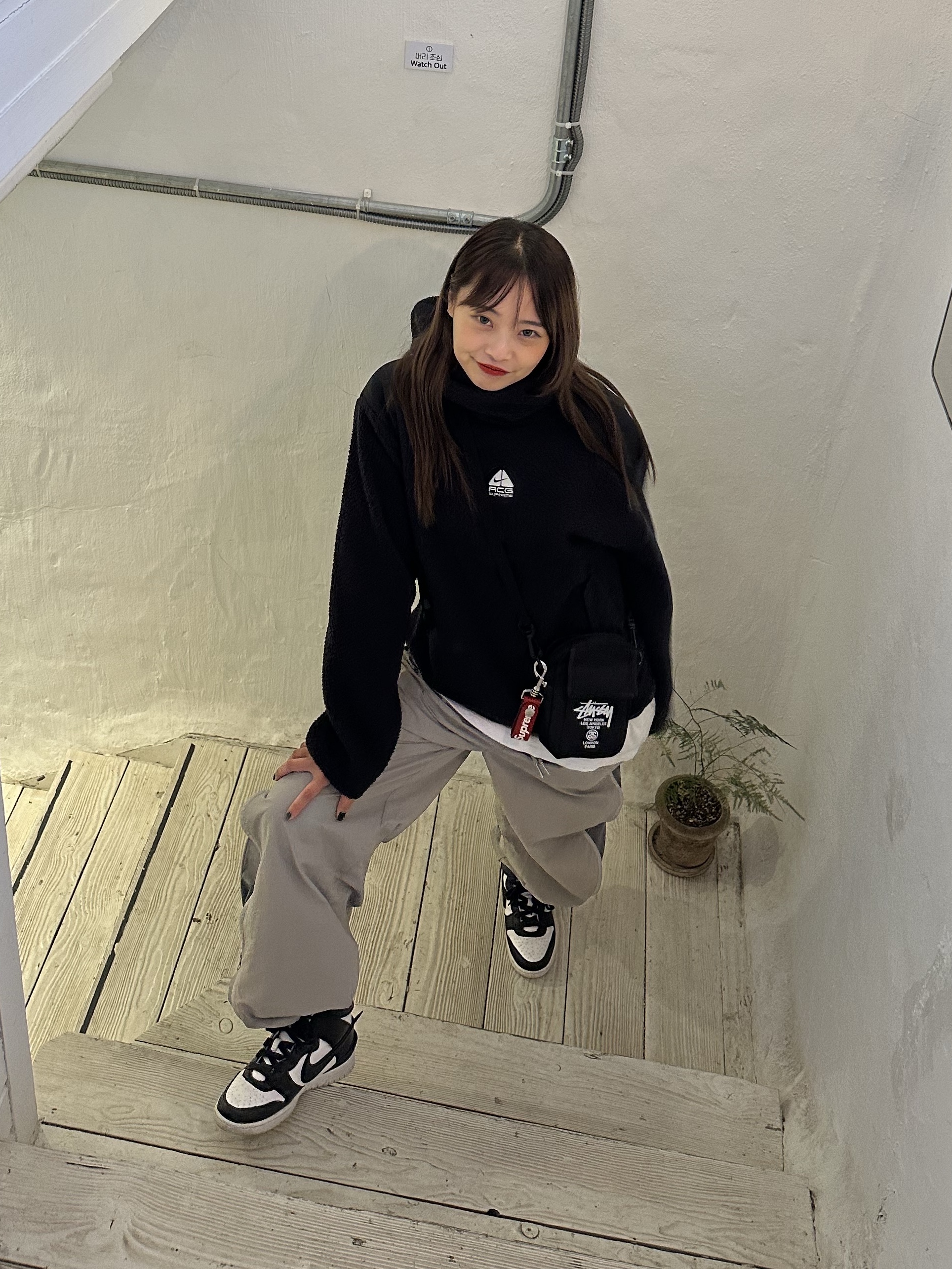 Nike x Ambush Dunk High Black, Supreme x Nike ACG Fleece Pullover Black - 22FW 착용 스타일 - 6