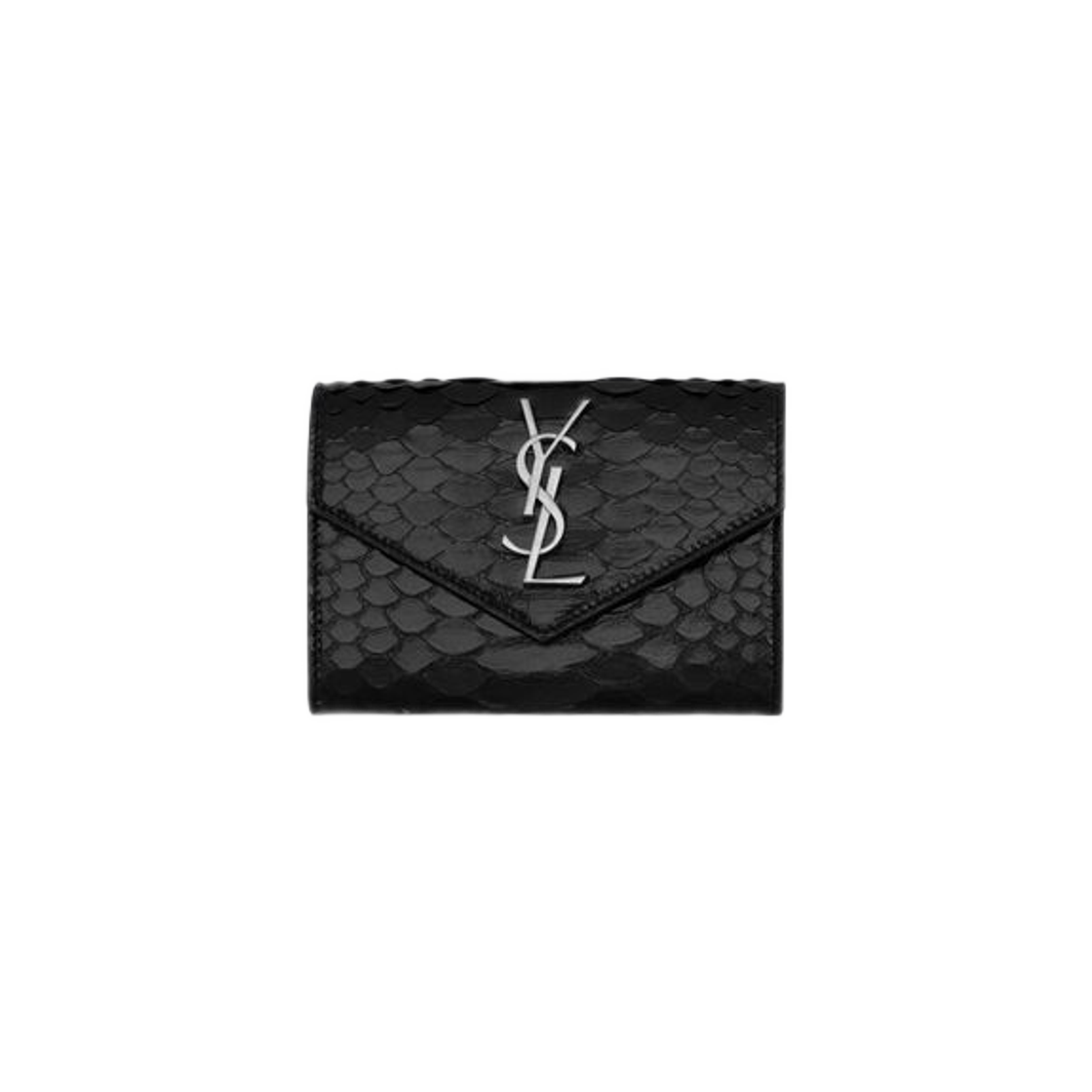 Saint Laurent Cassandre Small Envelope Wallet In Python Black 상세 이미지 1