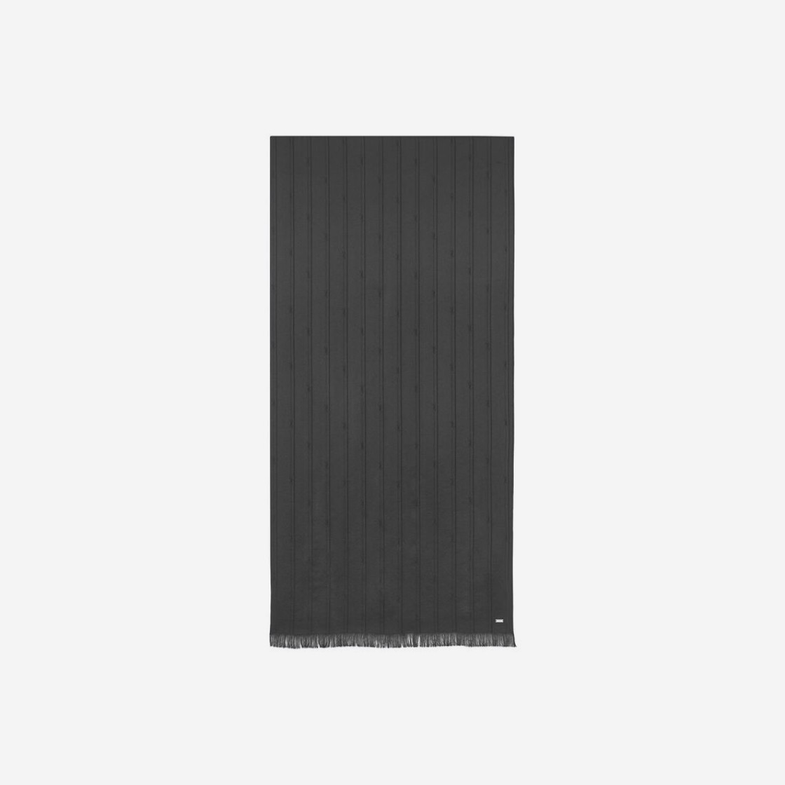 Saint Laurent Cassandre Striped Evening Scarf In Silk Jacquard Black 상세 이미지 1