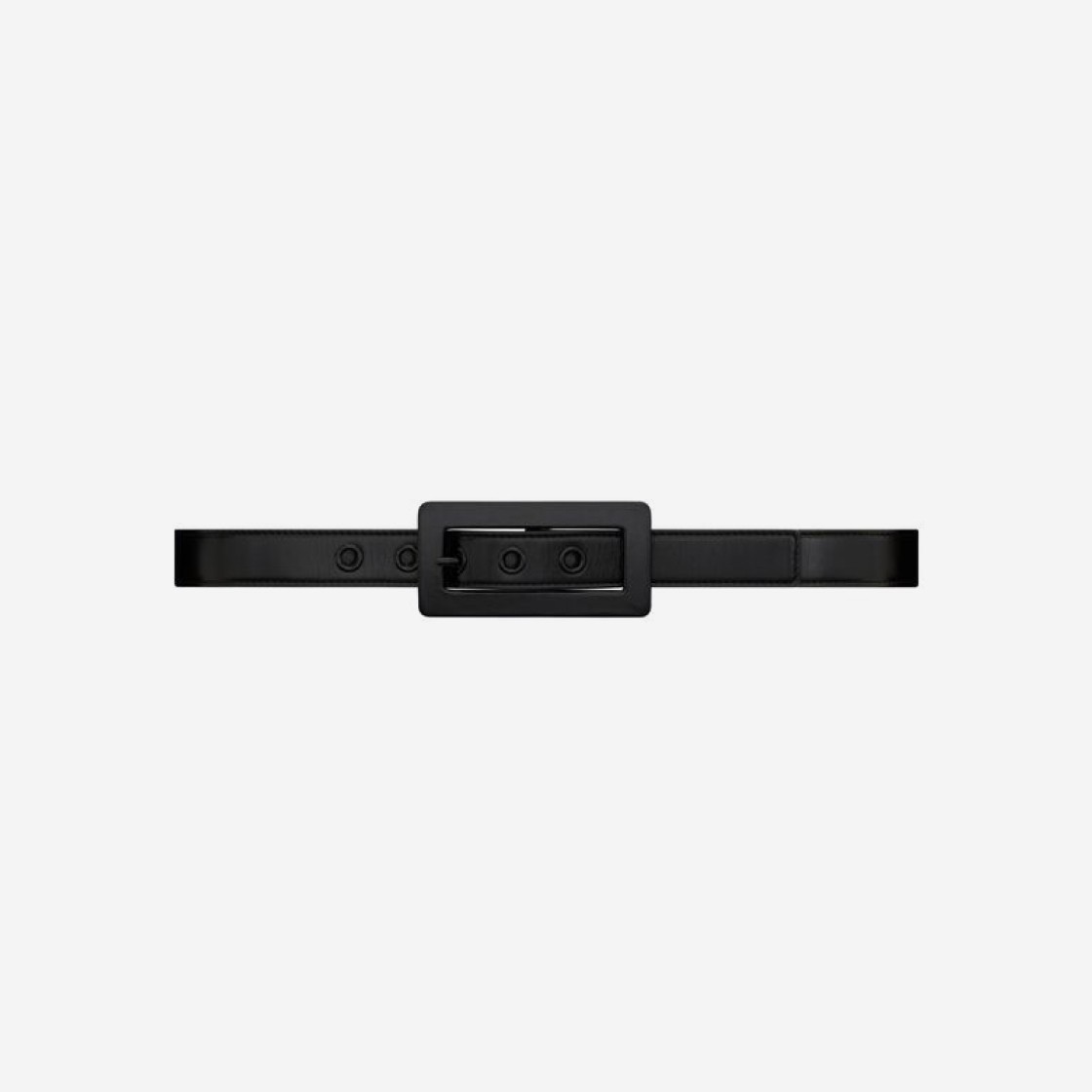 Saint Laurent Rectangular Buckle Belt In Smooth Leather Black 상세 이미지 1