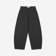 Waviness Oblique Curved Chino Pants Graphite