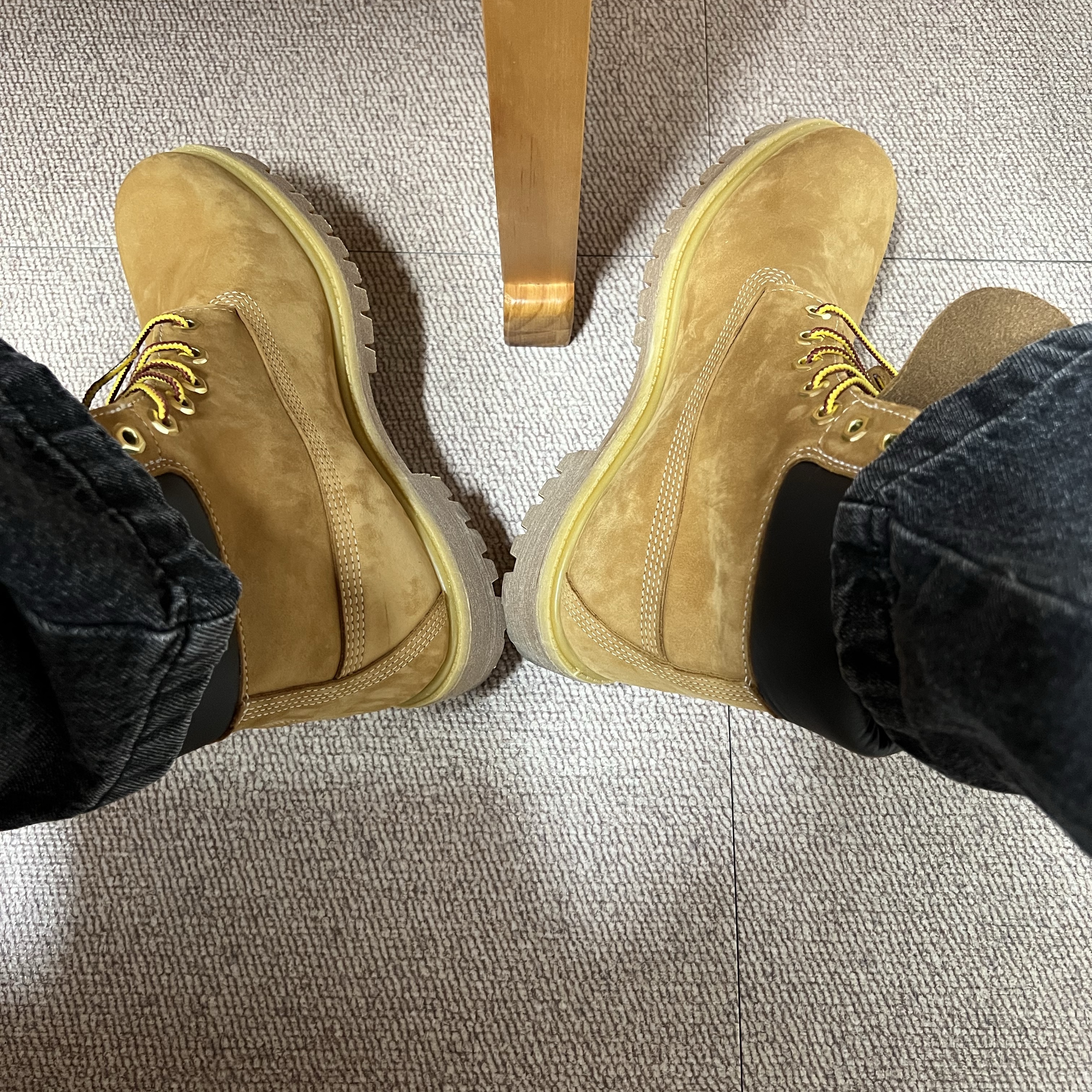 Timberland Premium 6 inch Waterproof Boot Wheat Nubuck - Wide 착용 스타일
