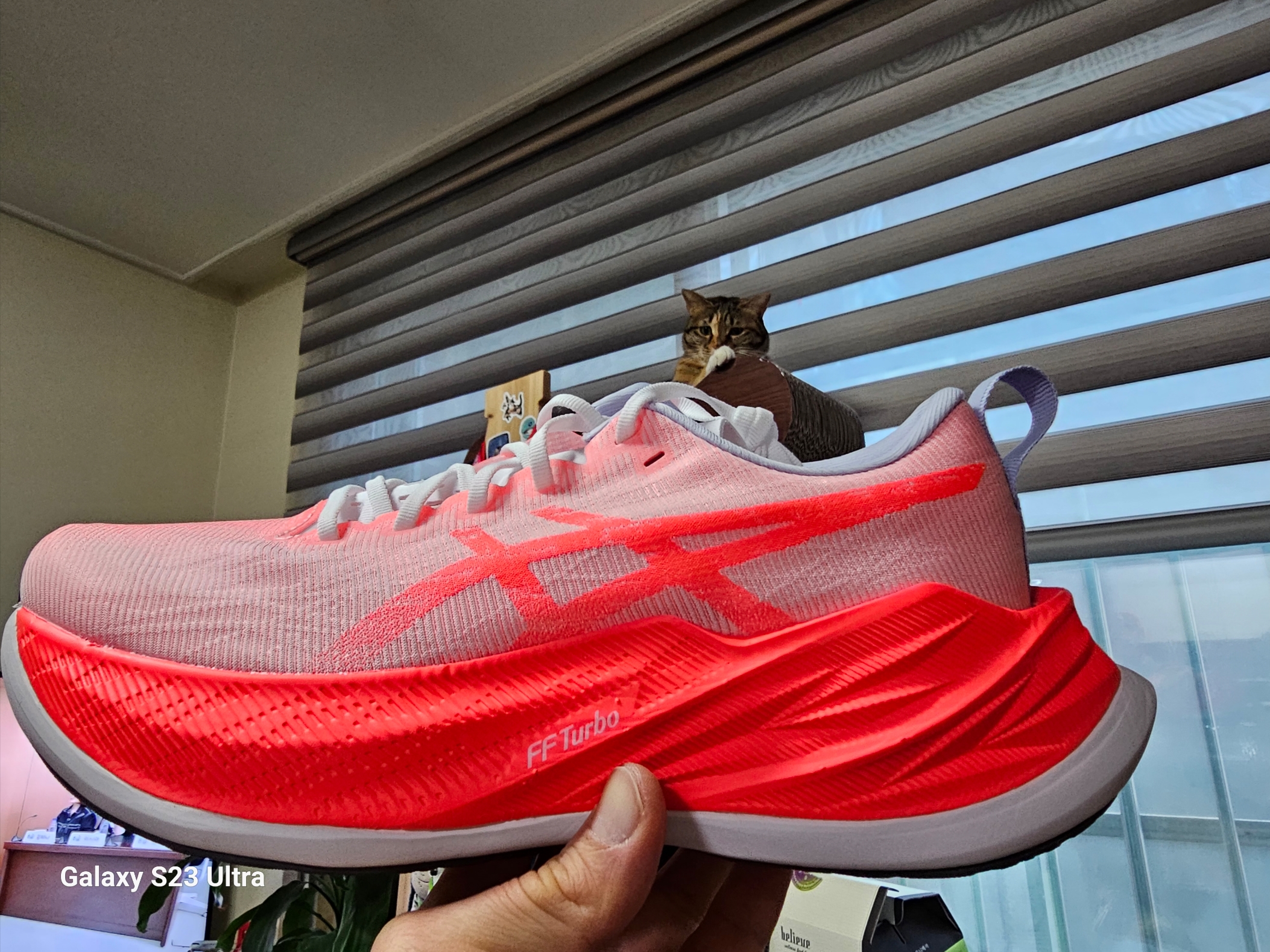 Asics Superblast White Lilac Hint 착용 스타일 - 1