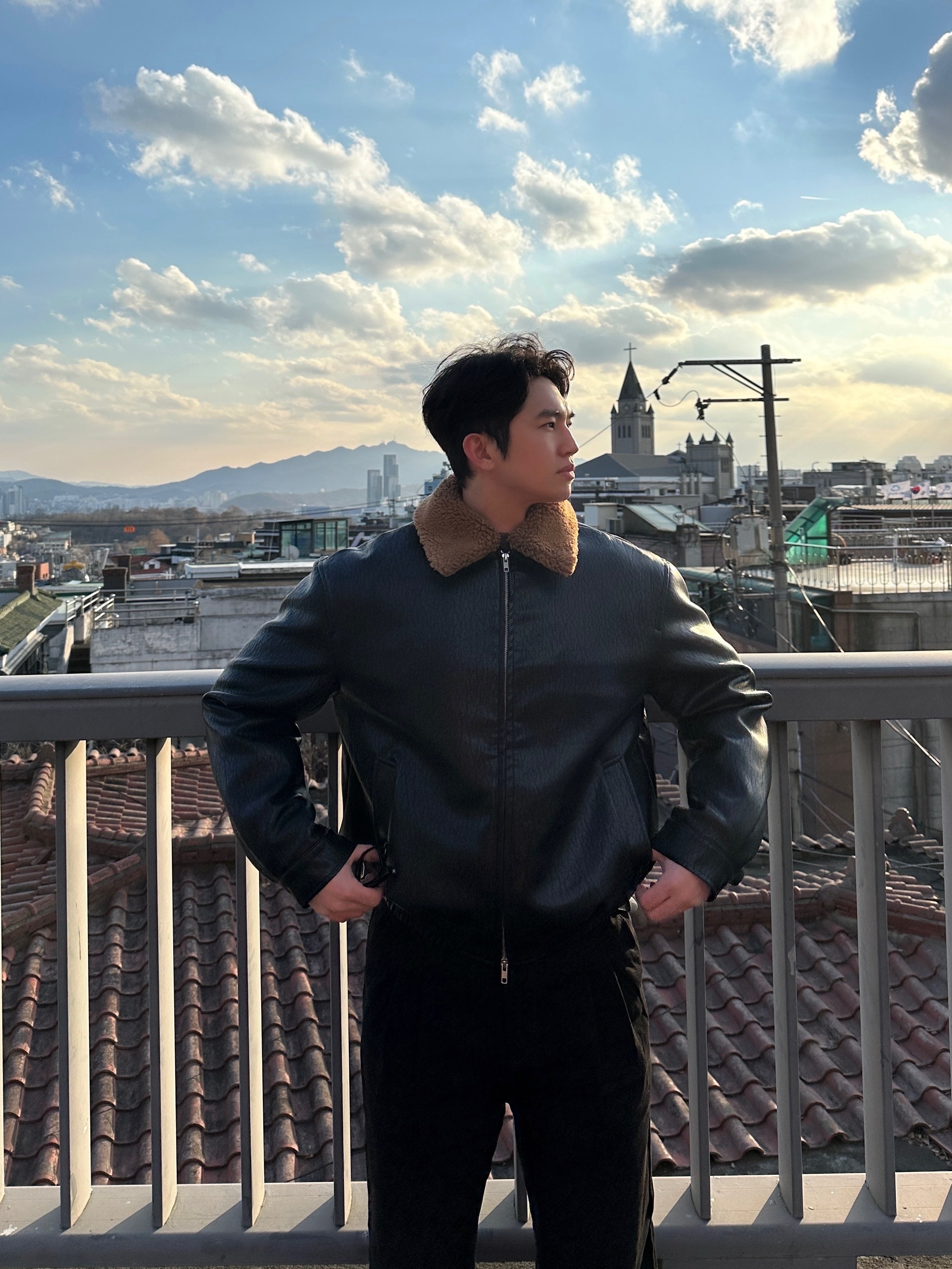 Guidi 992 Horse Full Grain Leather Derby Black 착용 스타일 - 4
