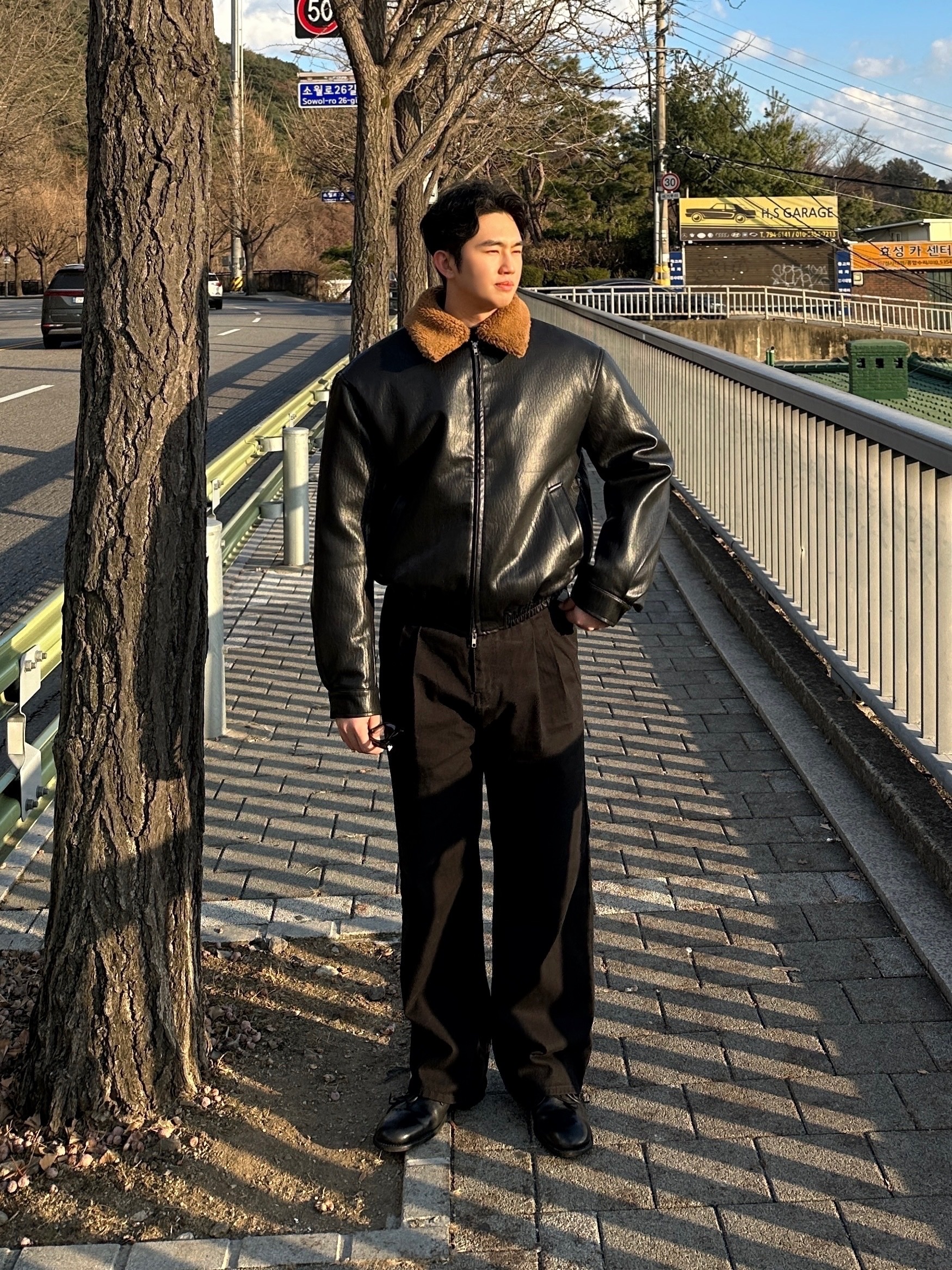 Guidi 992X Horse Full Grain Leather Derby Black 착용 스타일 - 5