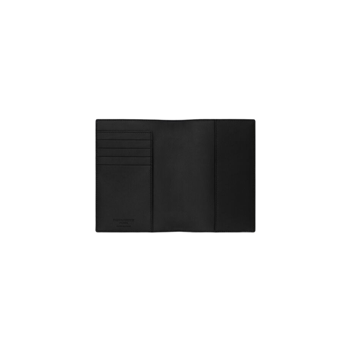 Saint Laurent Saint Laurent Paris Passport Case In Ripple-Embossed Leather Black 상세 이미지 3