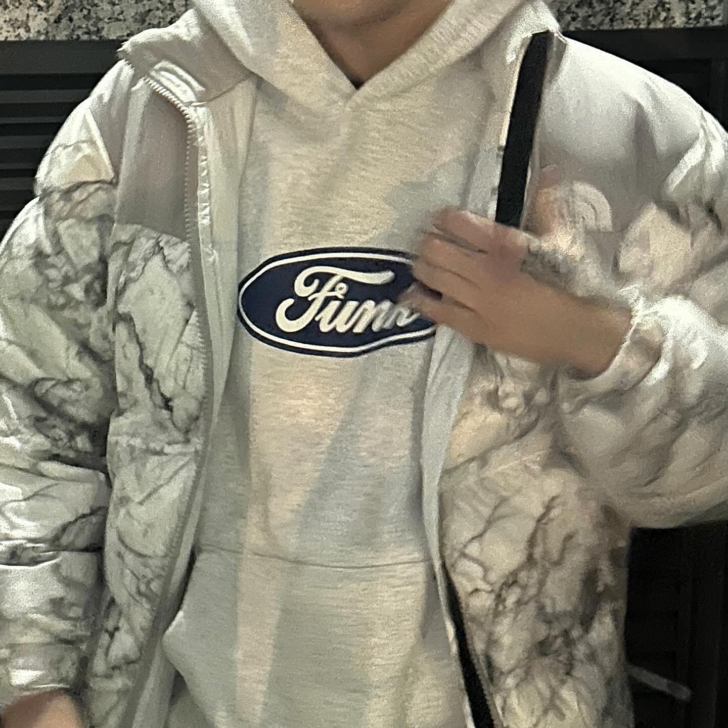The North Face White Label Novelty Nuptse Down Jacket P White, Nike Air Force 1 '07 WB Flax 착용 스타일 - 2
