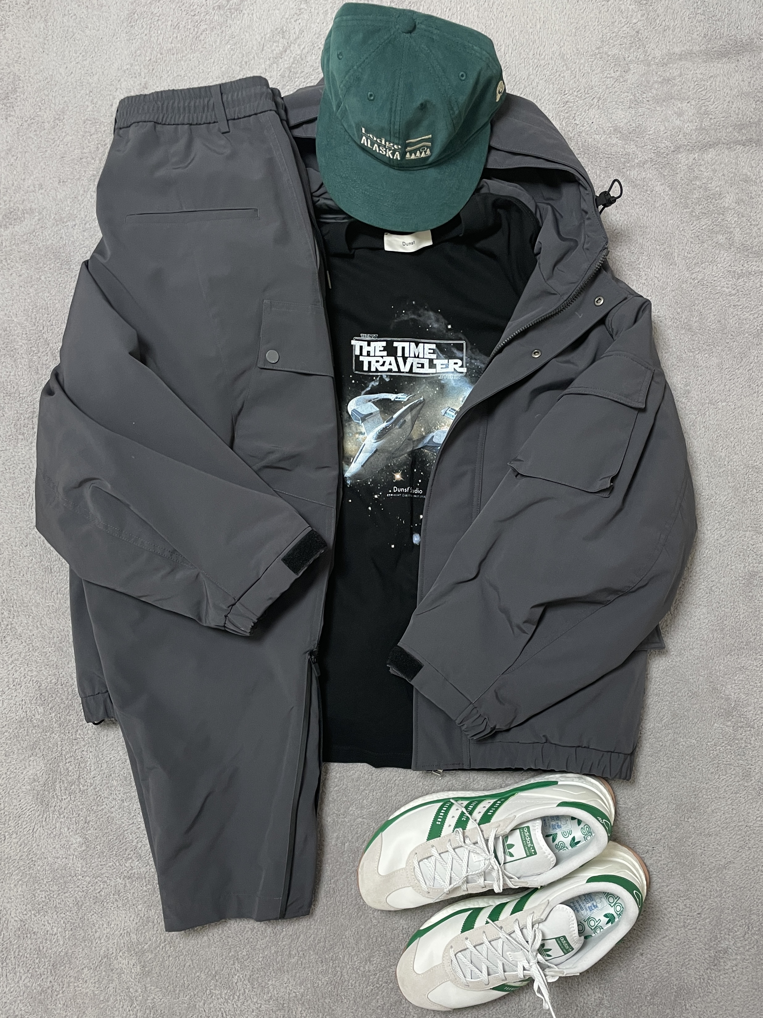 Adidas x Human Made Country Free Hiker White Green 착용 스타일 - 5