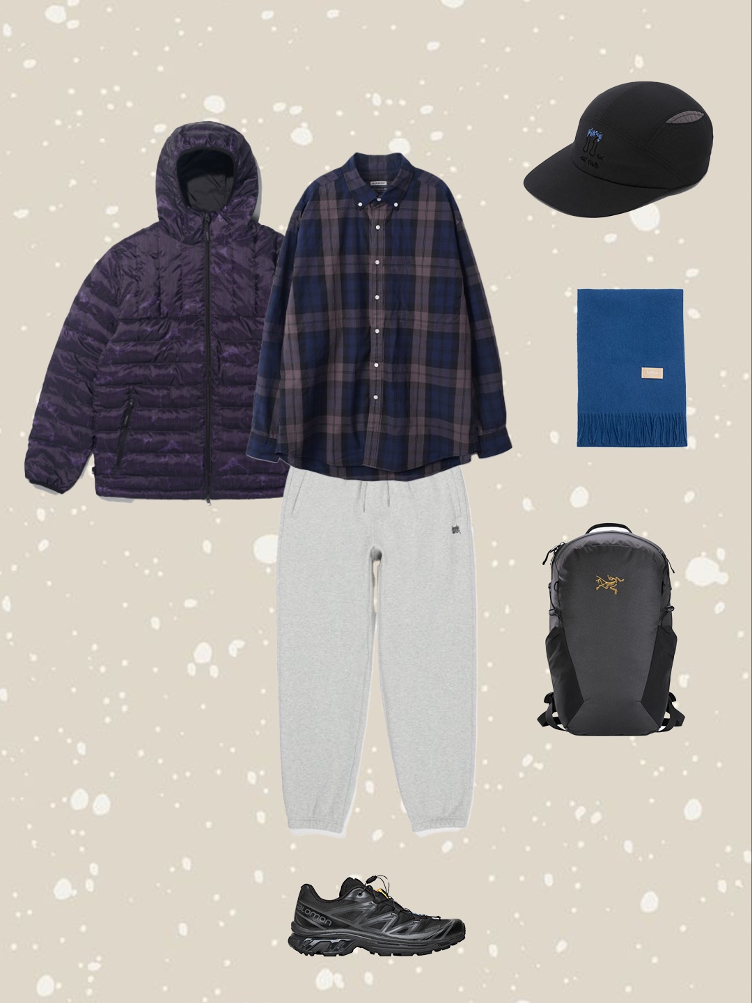 Asics Gelburst 26 Low Triple White, The North Face Gore-Tex Earmuff Cap Black 착용 스타일 - 6