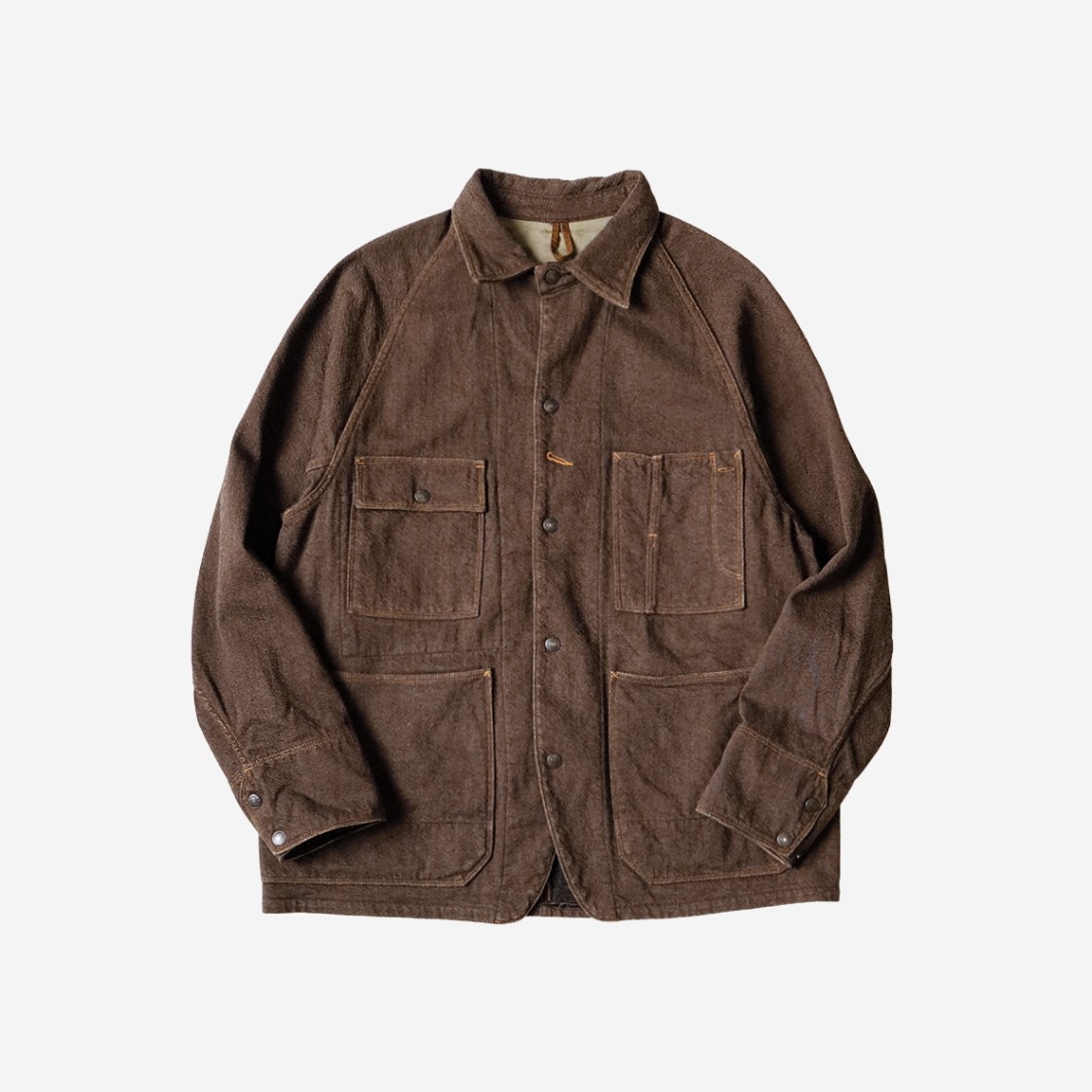 Kapital Twill Aging Wool Cactus Coverall Brown 상세 이미지 1