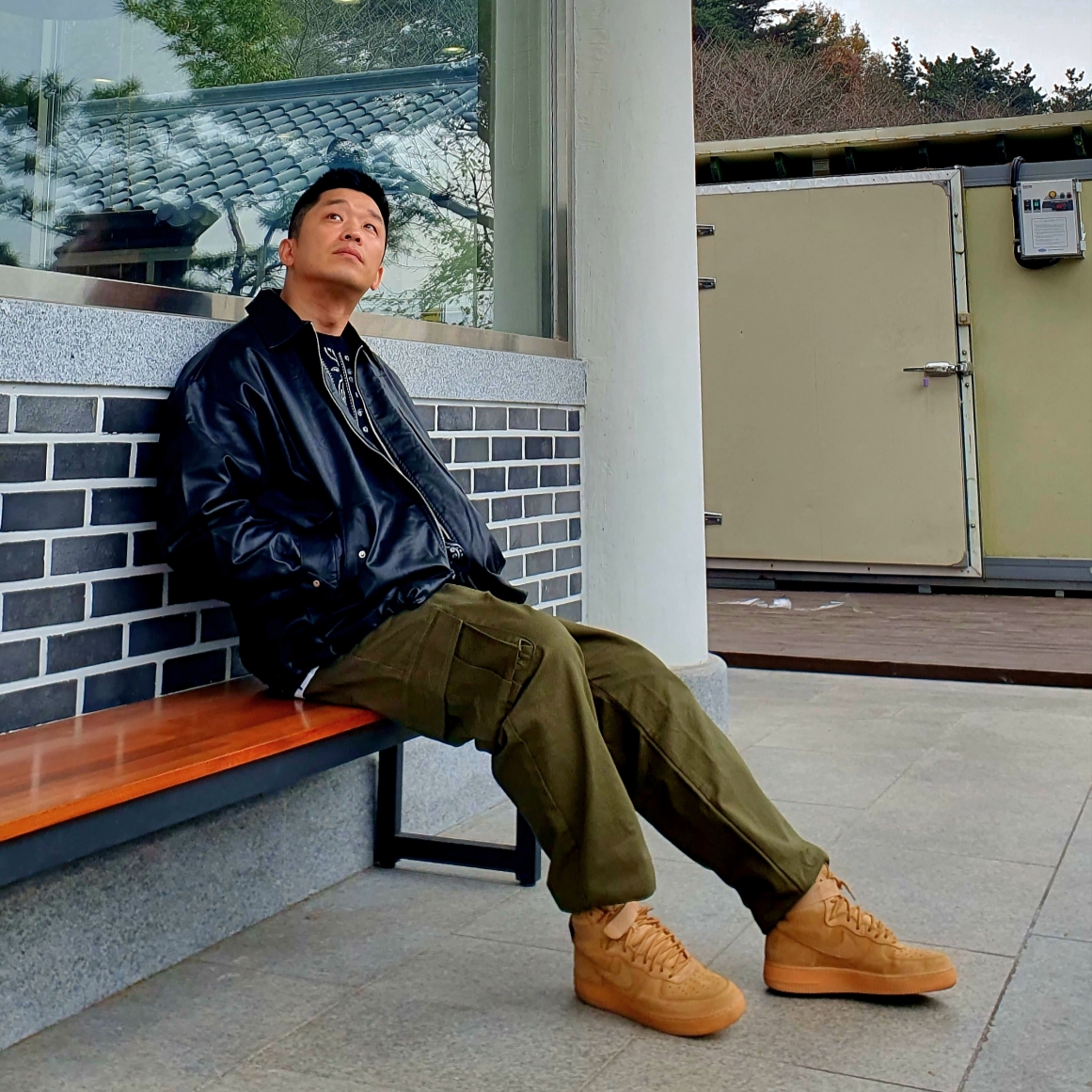 Nike Air Force 1 High Flax 착용 스타일 - 2