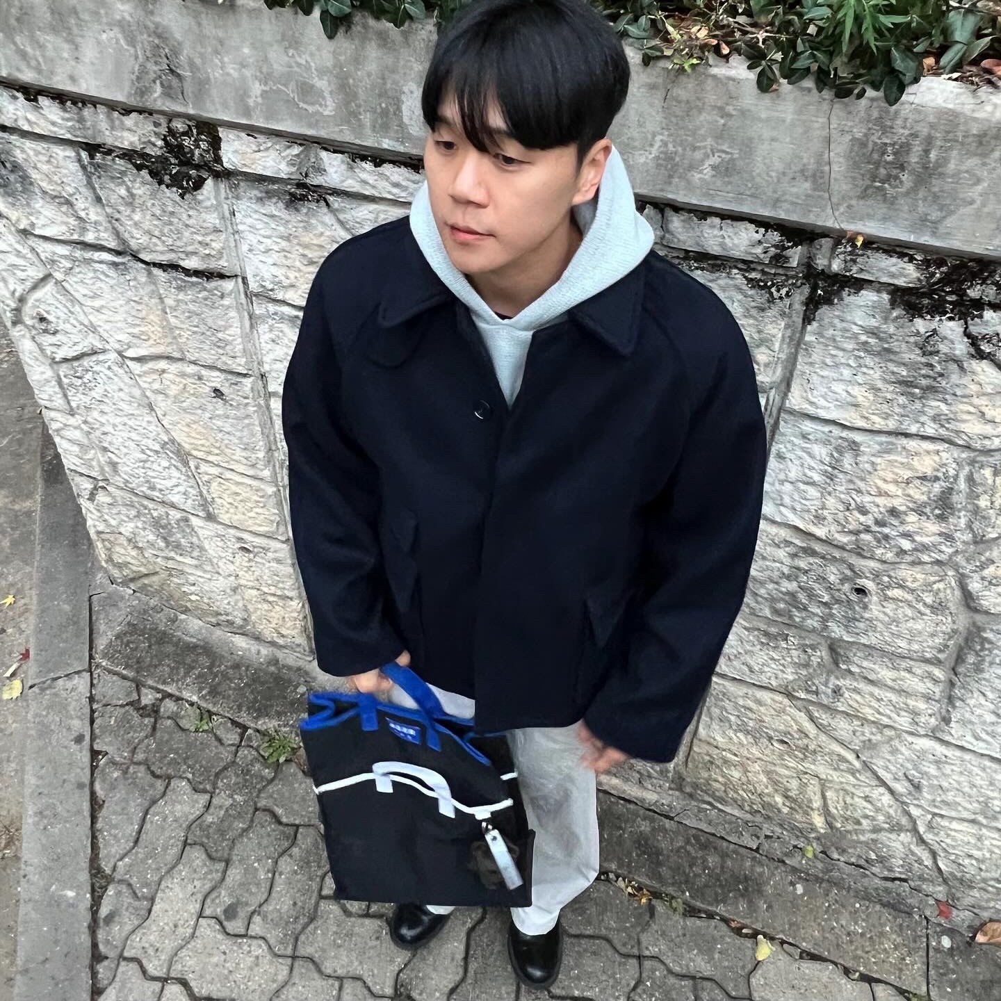 Ader Error Shopper Bag Noir 착용 스타일 - 3